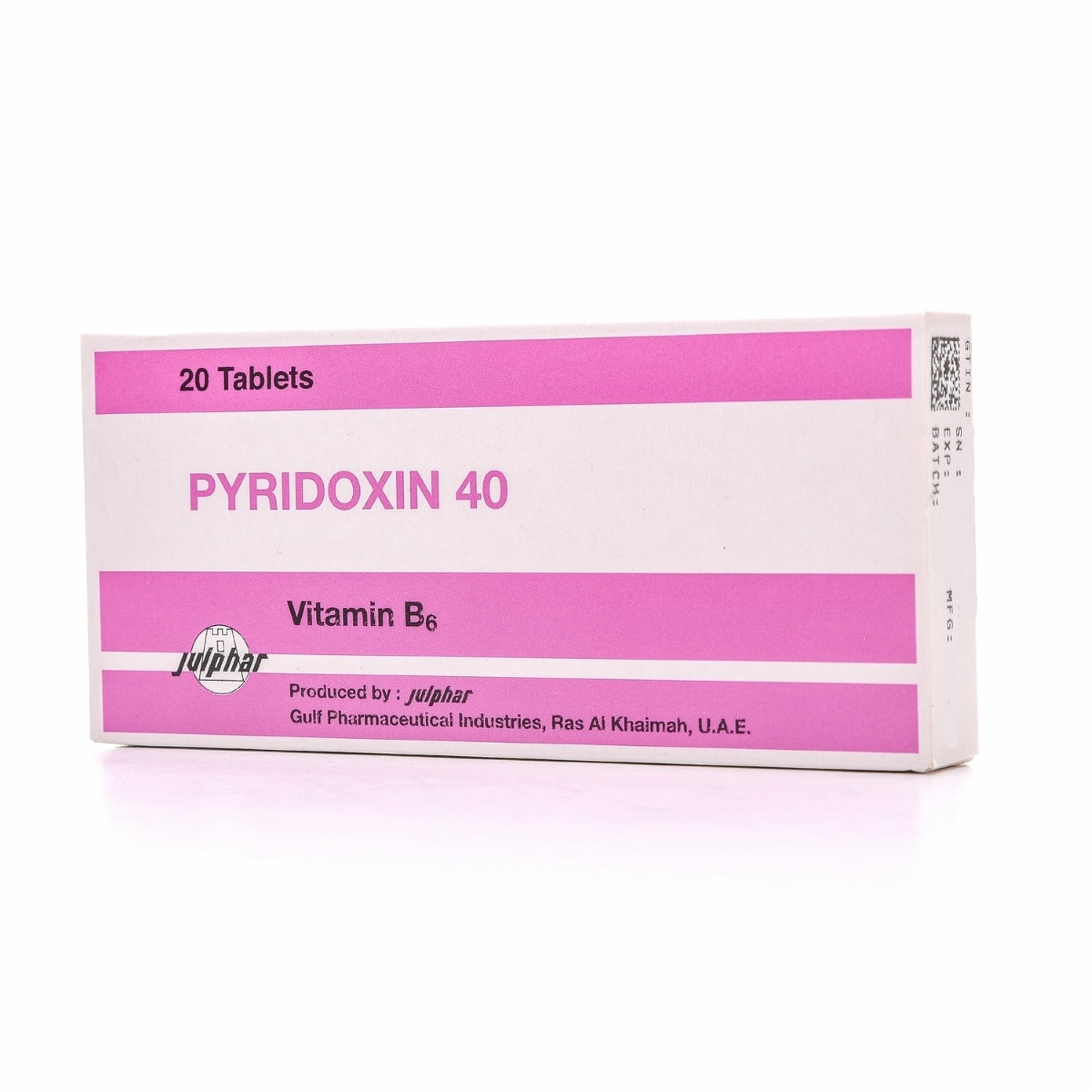 Pyridoxin 40 Mg 20 Tablets