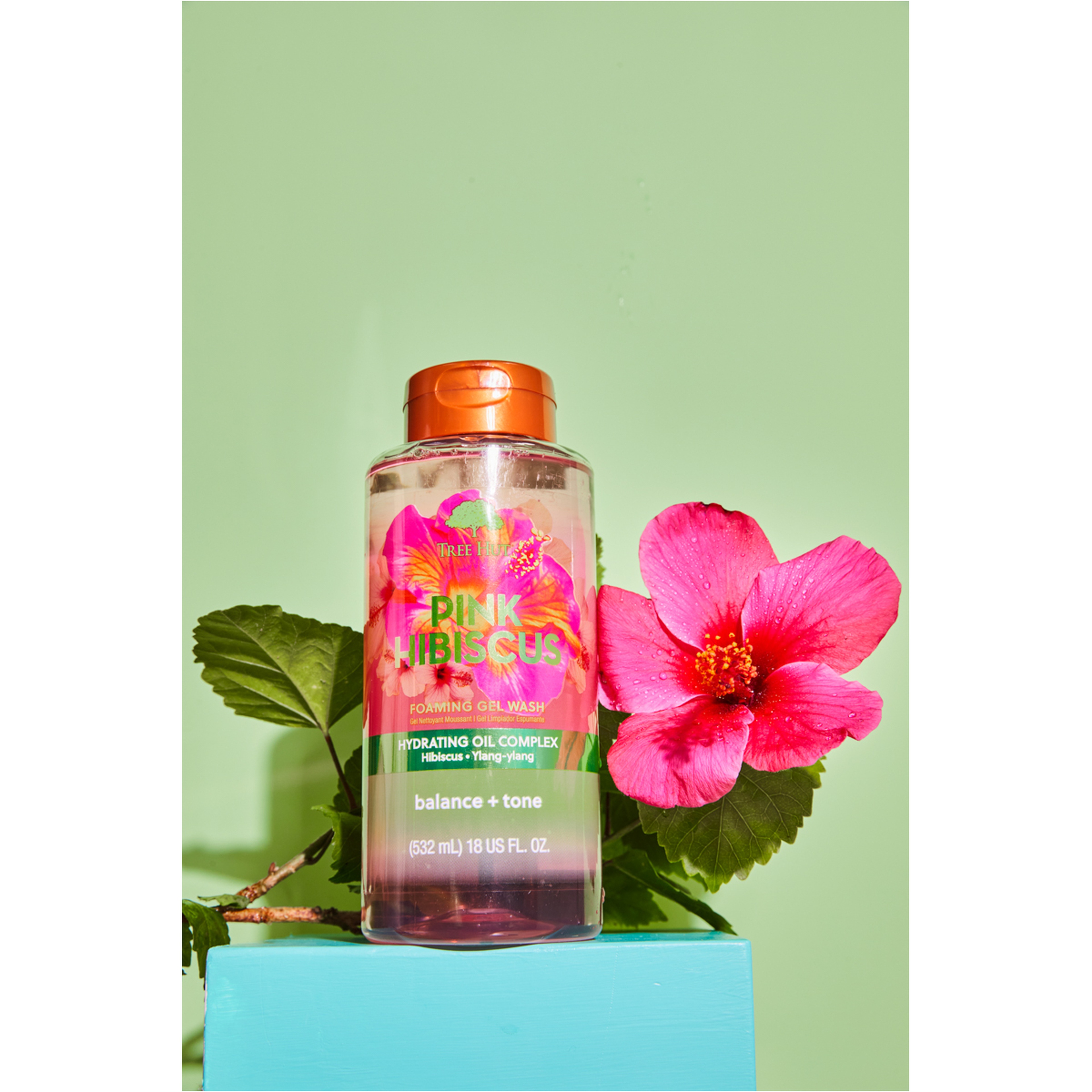 غسول جل رغوي بالكركديه الوردي