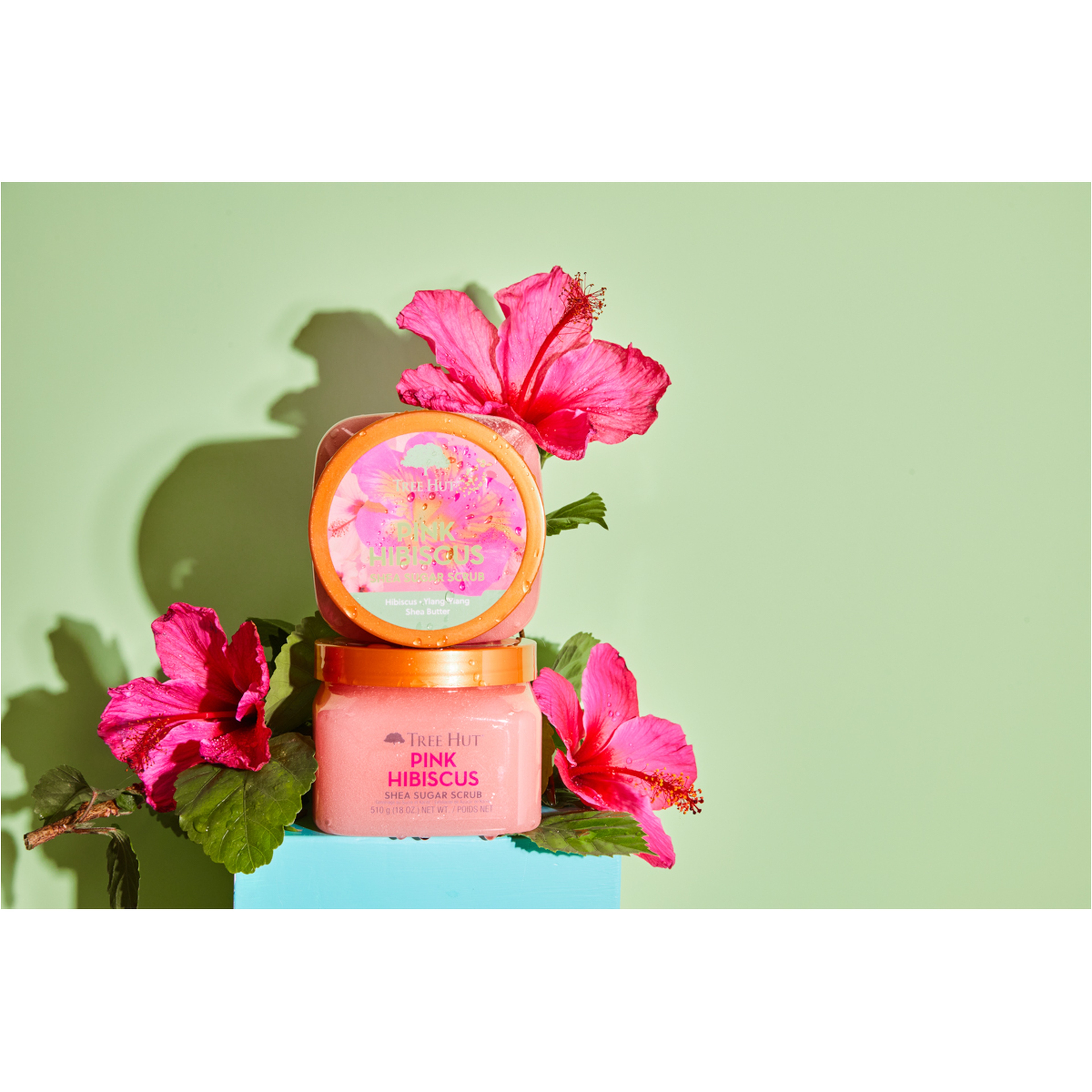 مقشر السكر بالشيا والكركديه الوردي