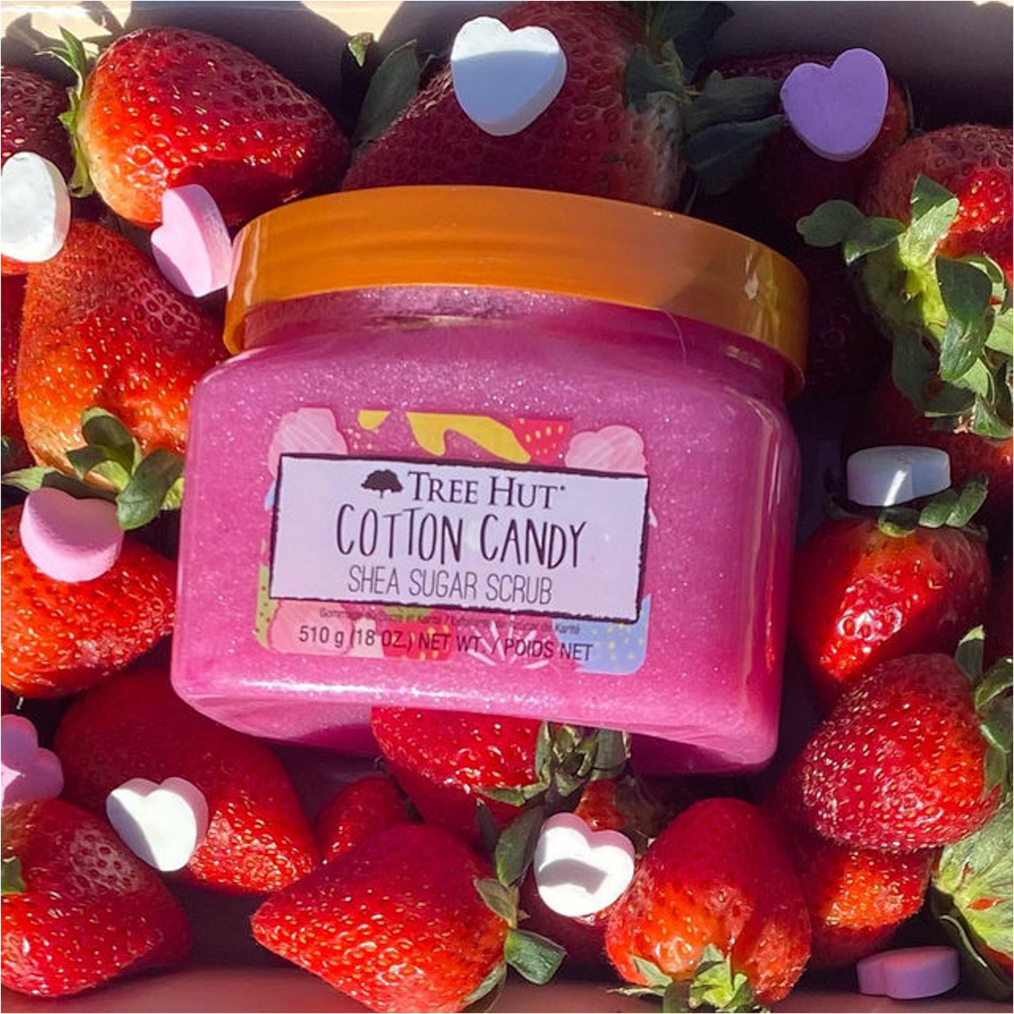 مقشر السكر بالشيا وحلوى القطن