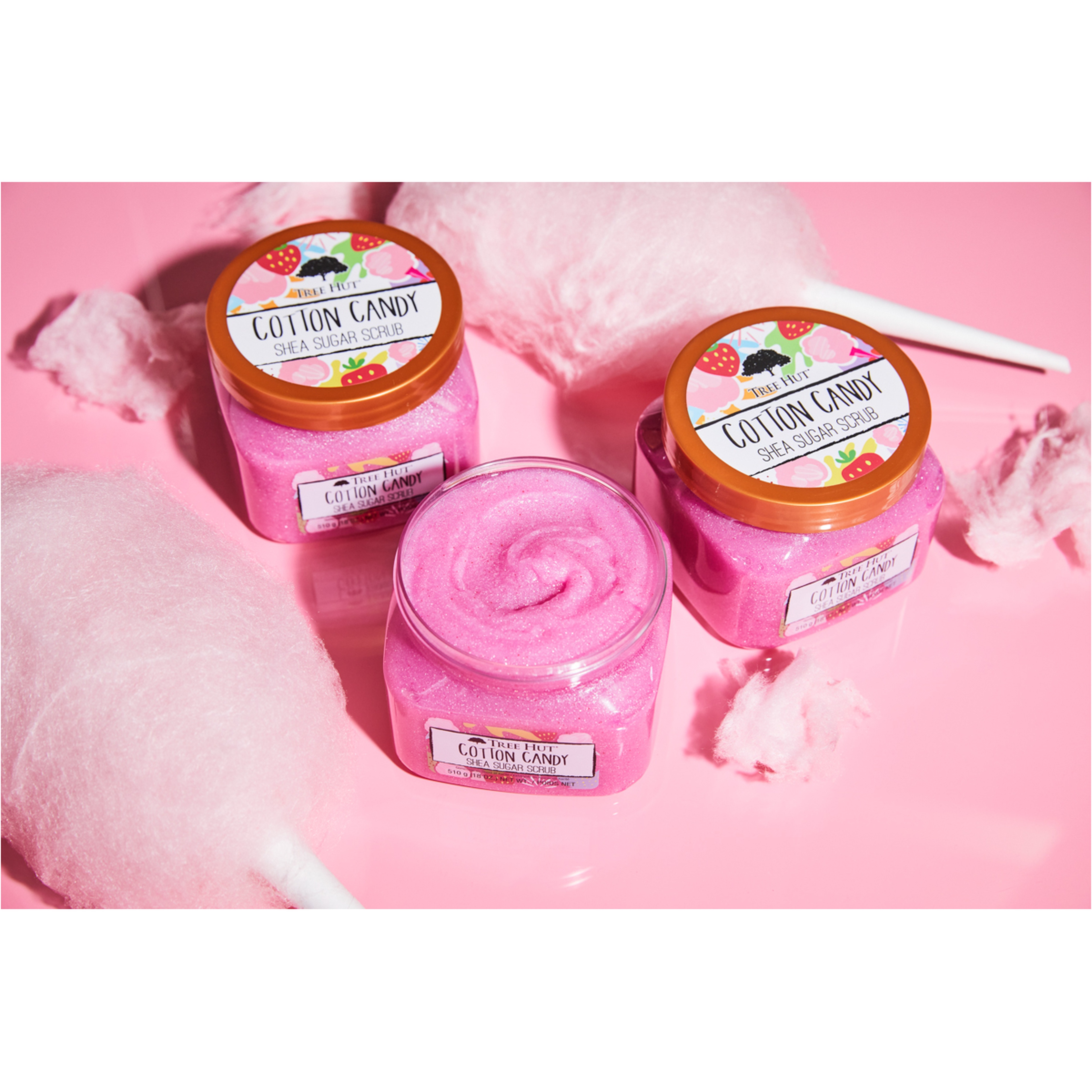 مقشر السكر بالشيا وحلوى القطن