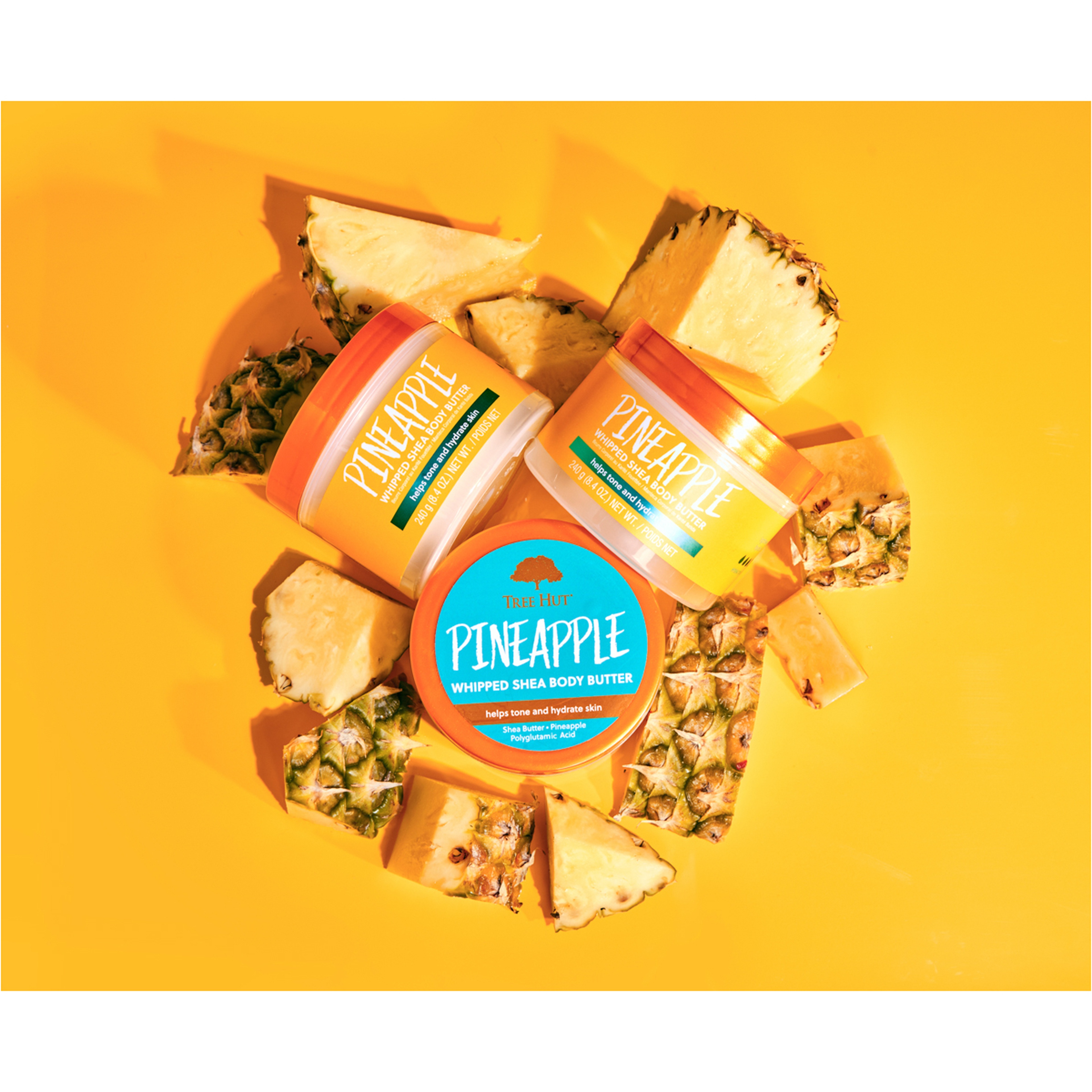 زبدة الجسم المخفوقة بالأناناس