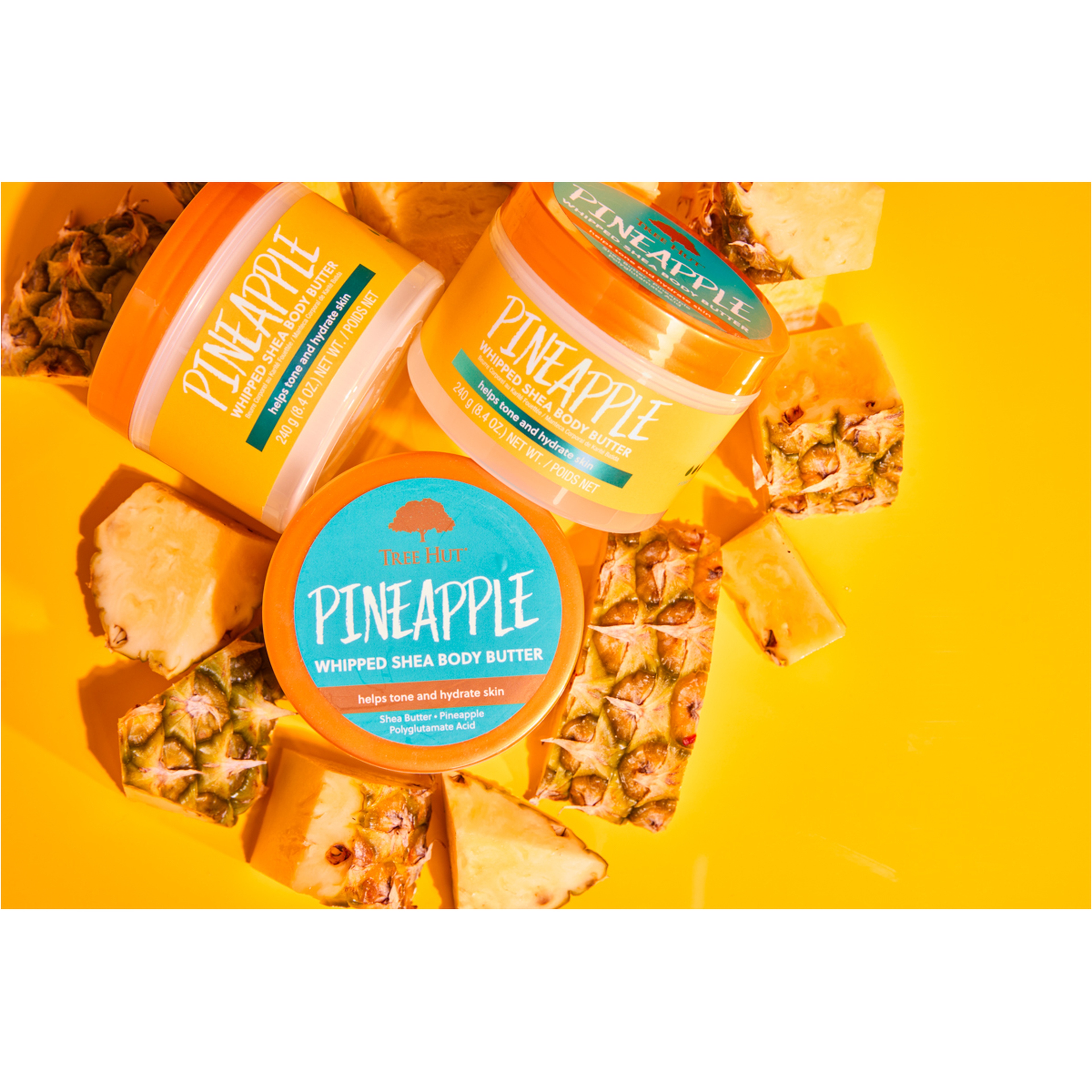 زبدة الجسم المخفوقة بالأناناس