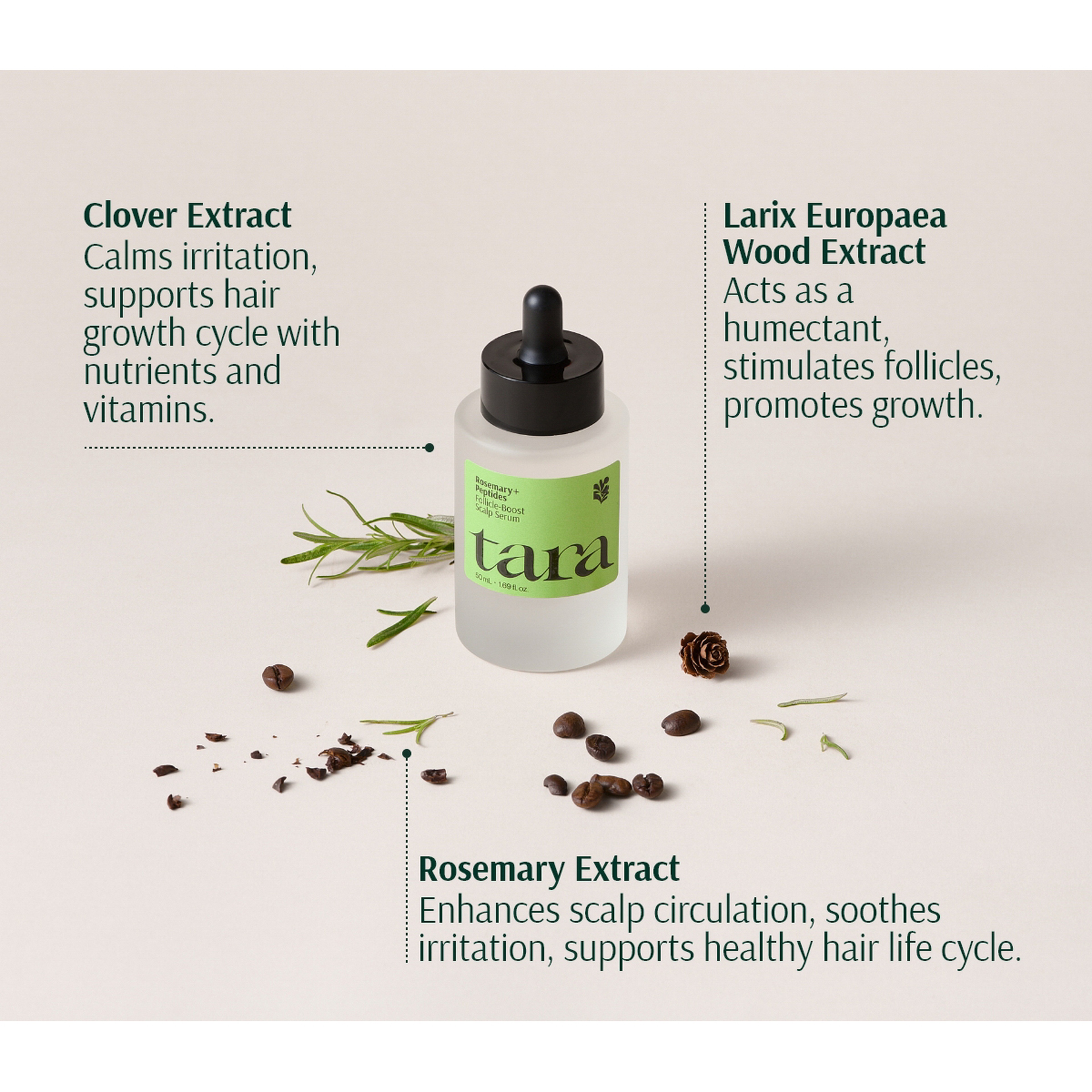 Tara ROSEMARY PEPTIDES FOLLICLE BOOST SCALP SERUM 50 ML