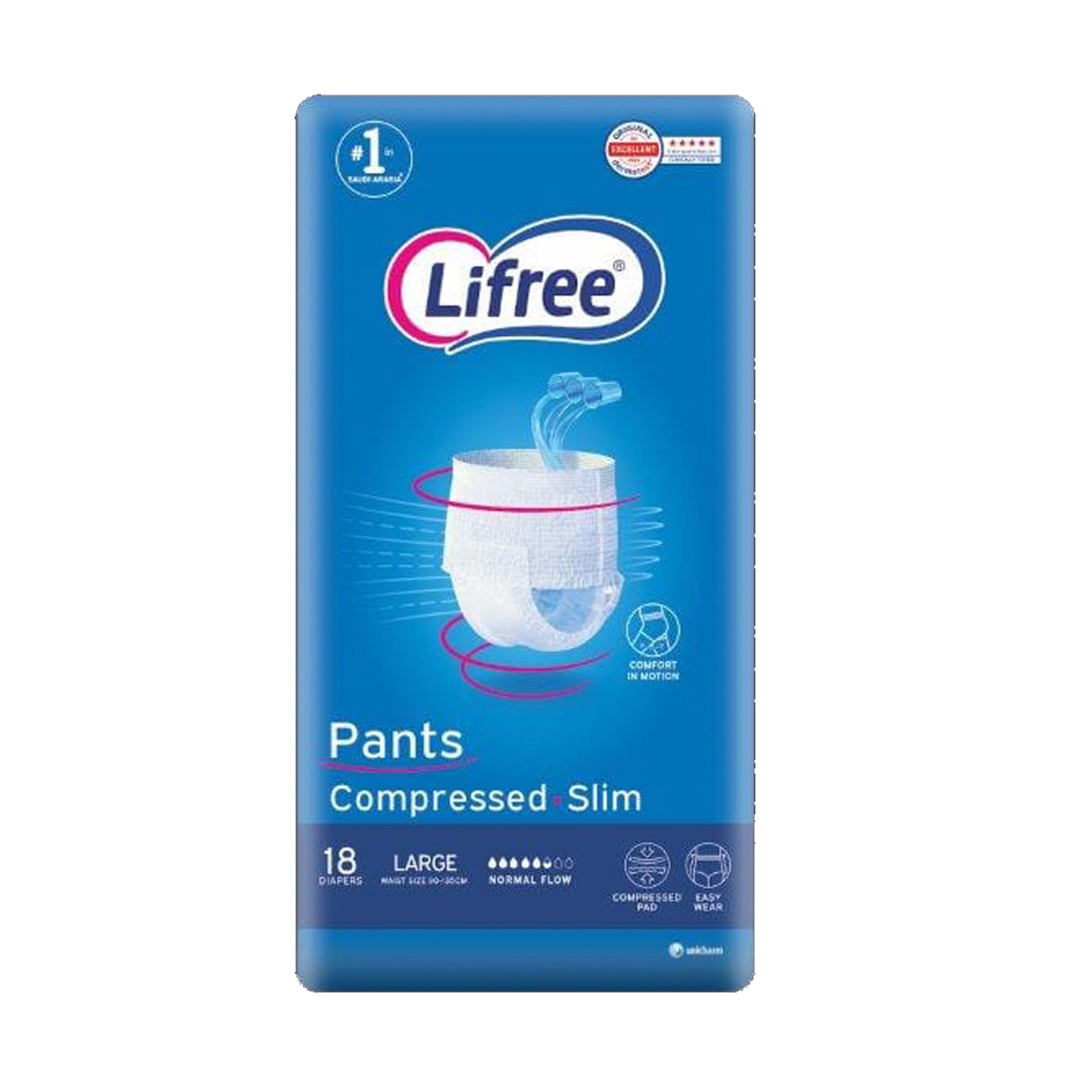 Lifree Adult Diaper Culotte Large 18 Pcs