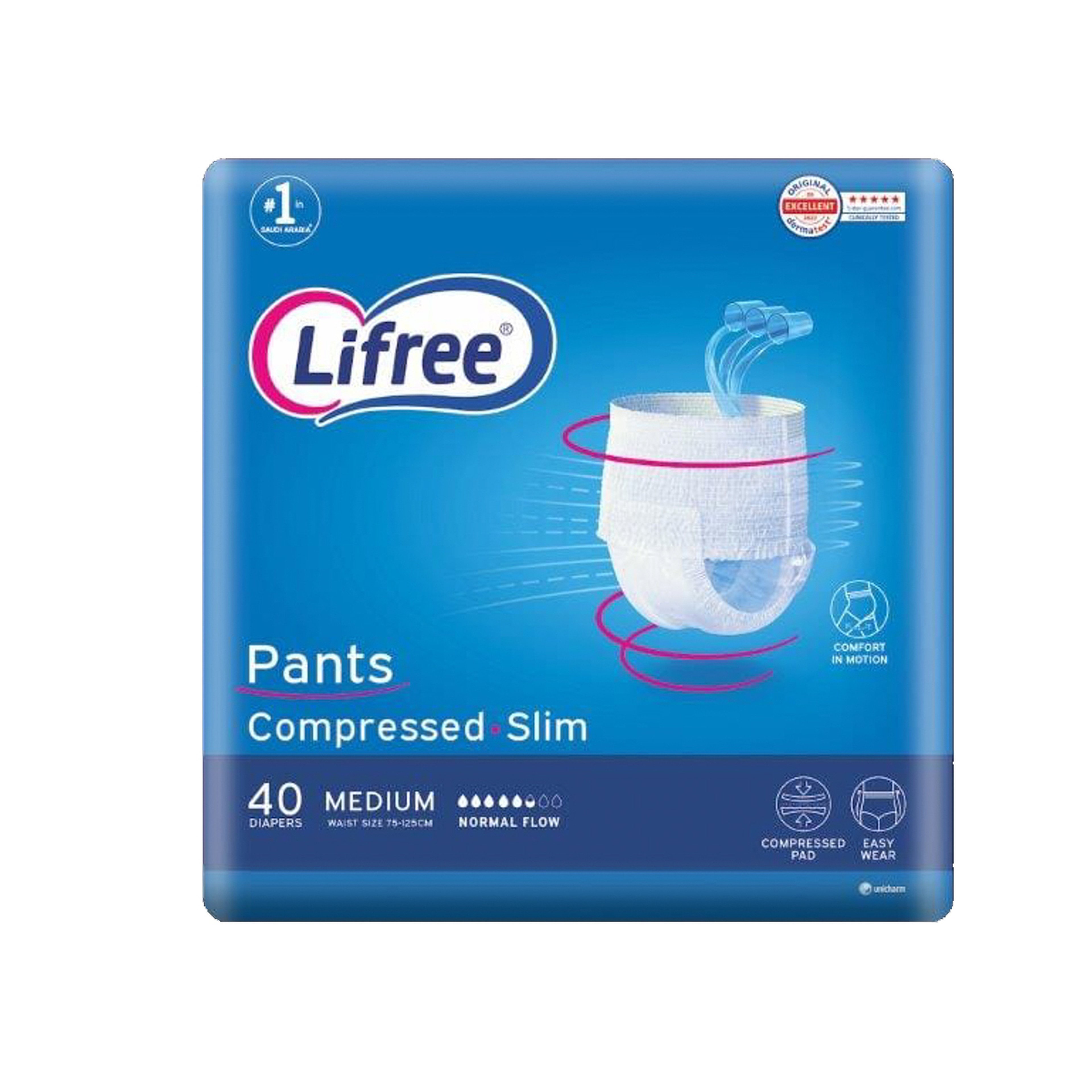 Lifree, Adult Culotte, High Absorb, Medium Size - 40 Pcs