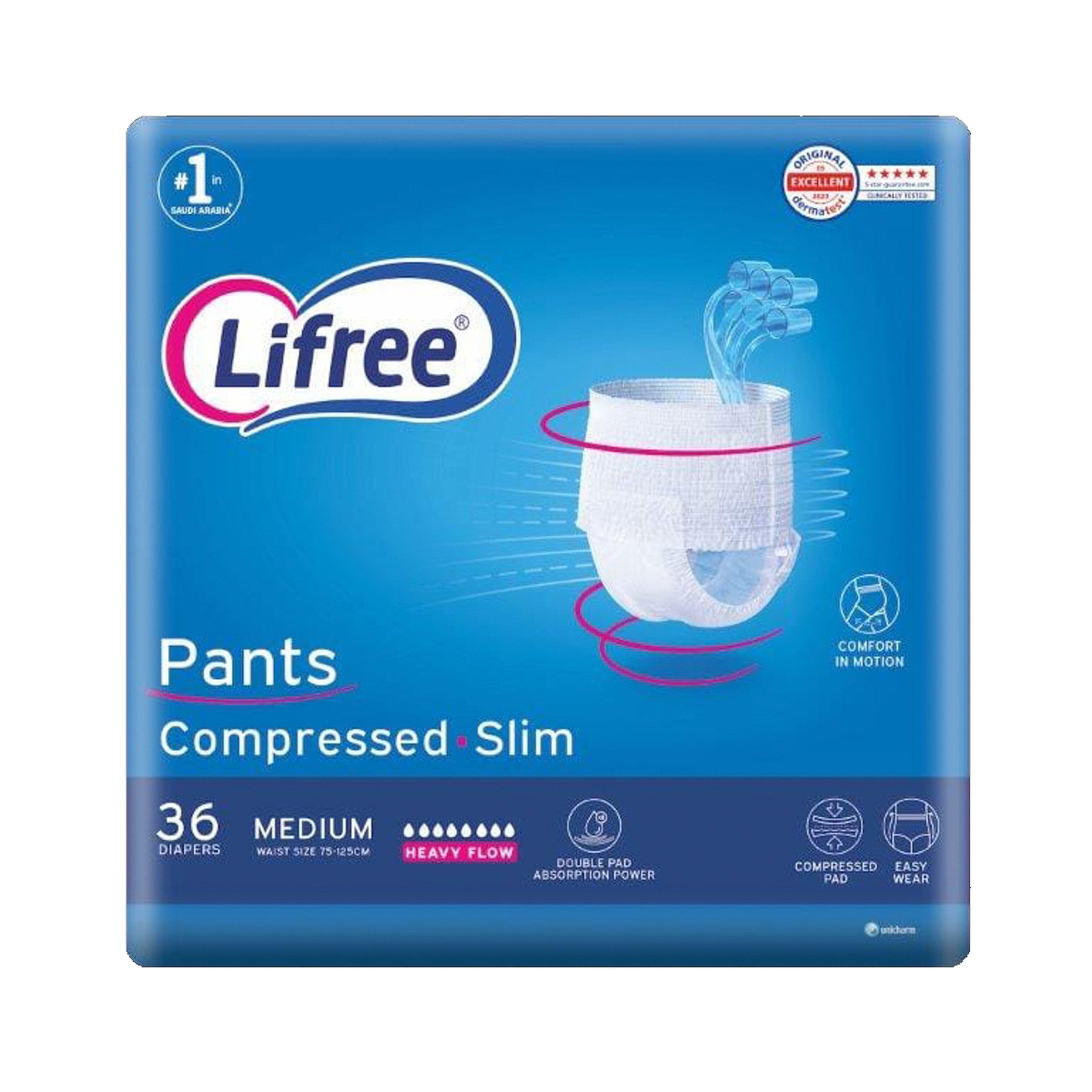 Lifree, Adult Culotte, Super Absorb, Medium Size - 36 Pcs