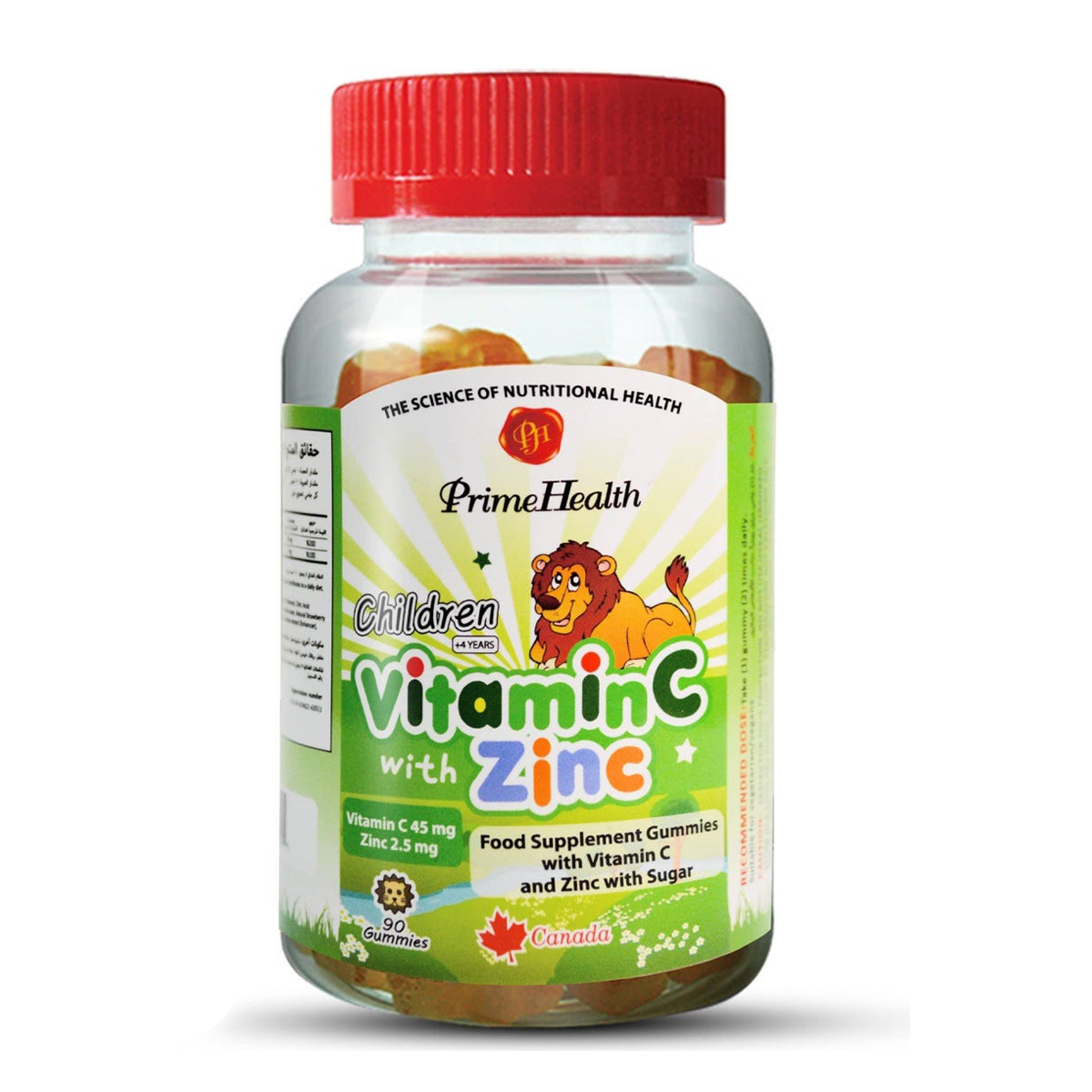 برايم هيلث زينك & فيتامين سي ( 90 قطعة )