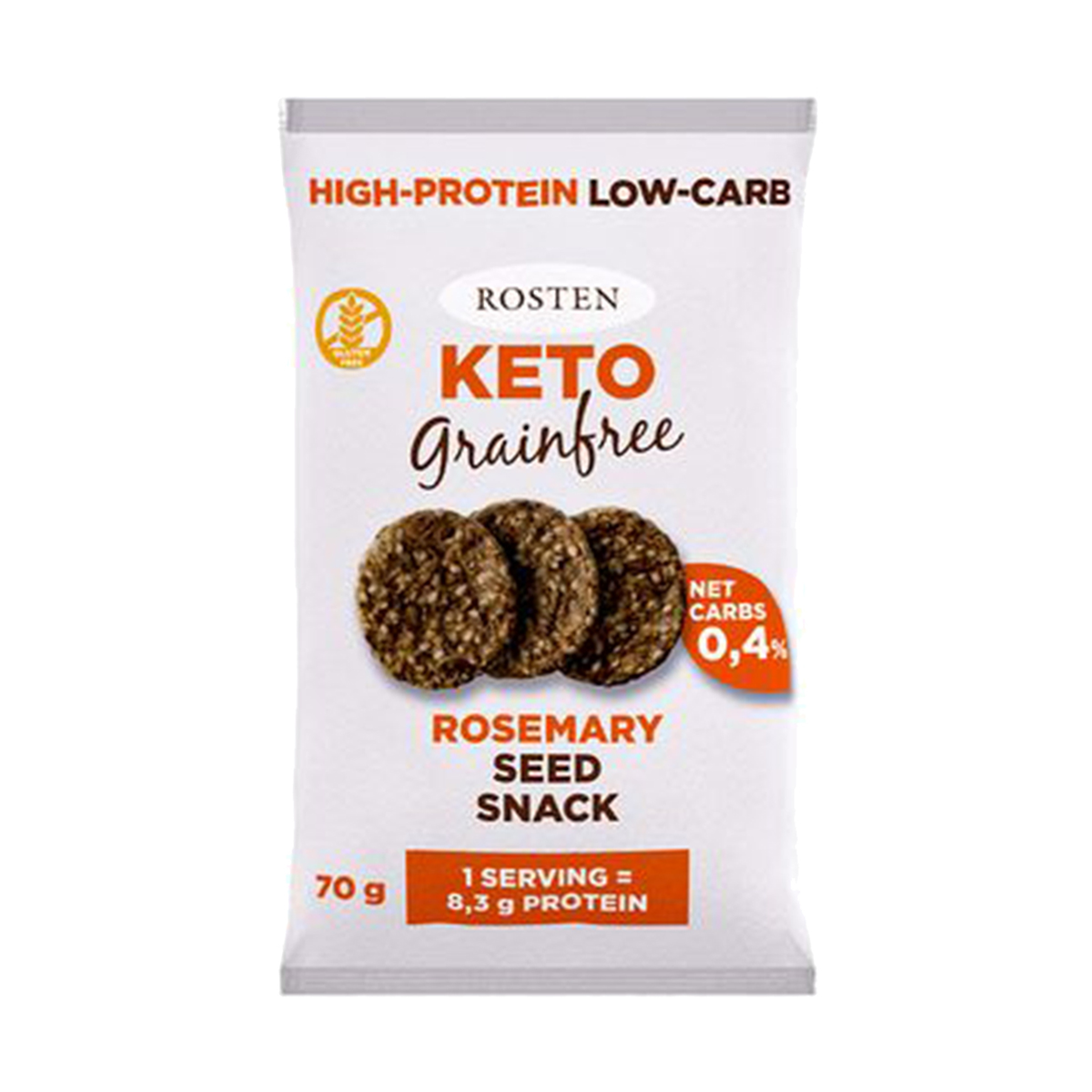 Rosten Keto Crispy Slices Rosemary 70Gm