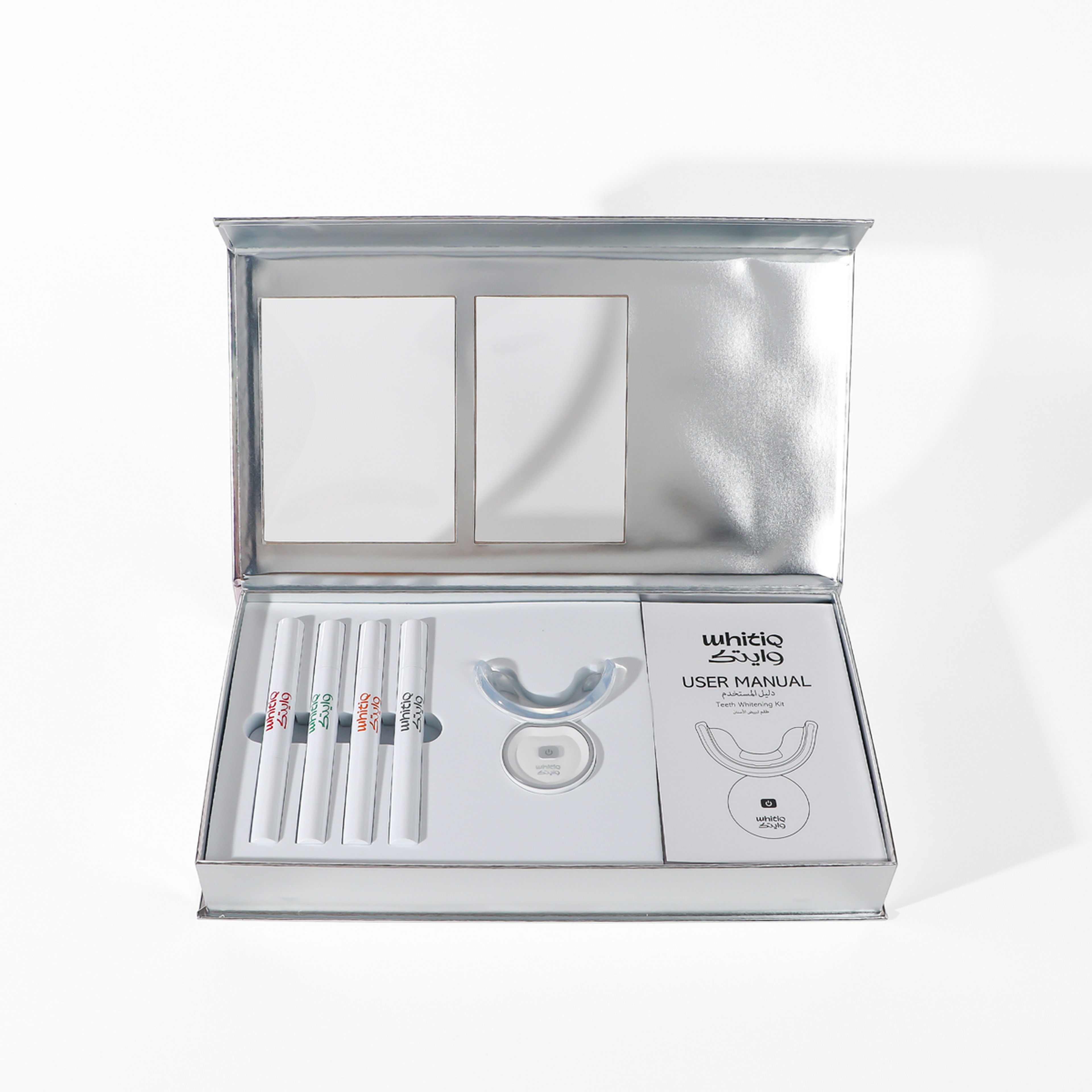 WHITIQ Wireless teeth whitening light kit  18%HP - 3*2ml - (Mint, Clove, Strawberries)