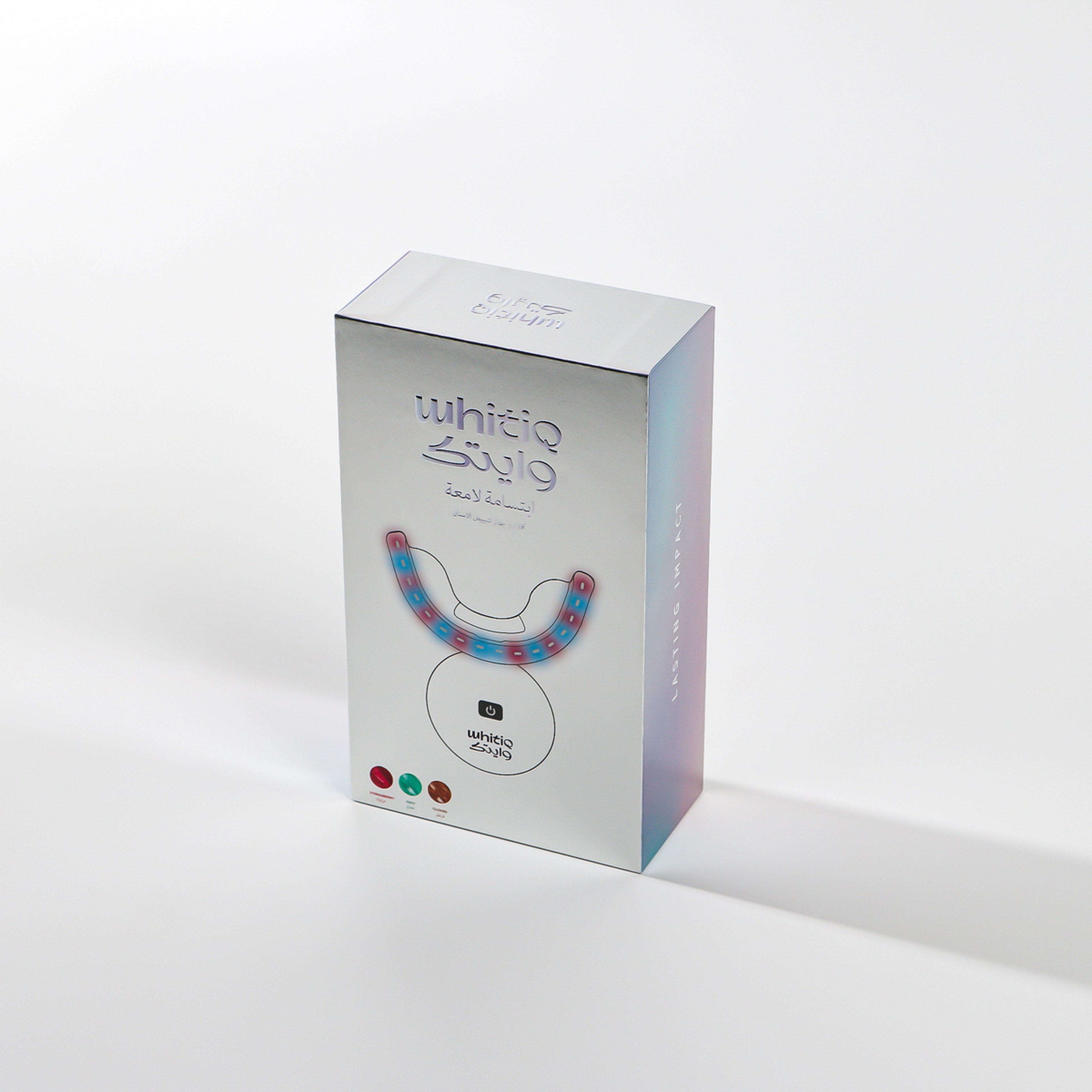 WHITIQ Wireless teeth whitening light kit - Mint 12%HP - 4*2ml  (mint/clove/strawberries/charcol)