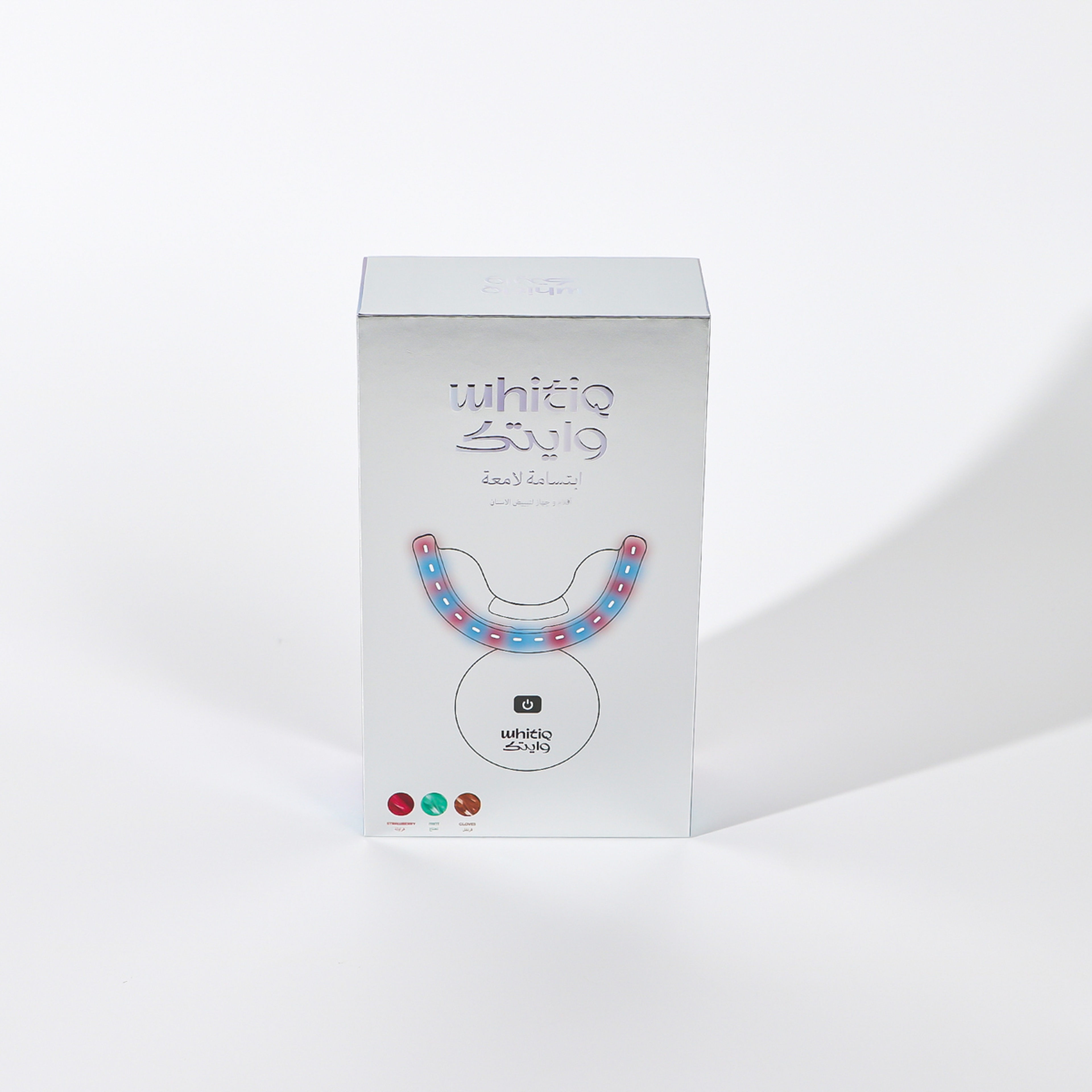 WHITIQ Wireless teeth whitening light kit - Mint 12%HP - 4*2ml  (mint/clove/strawberries/charcol)