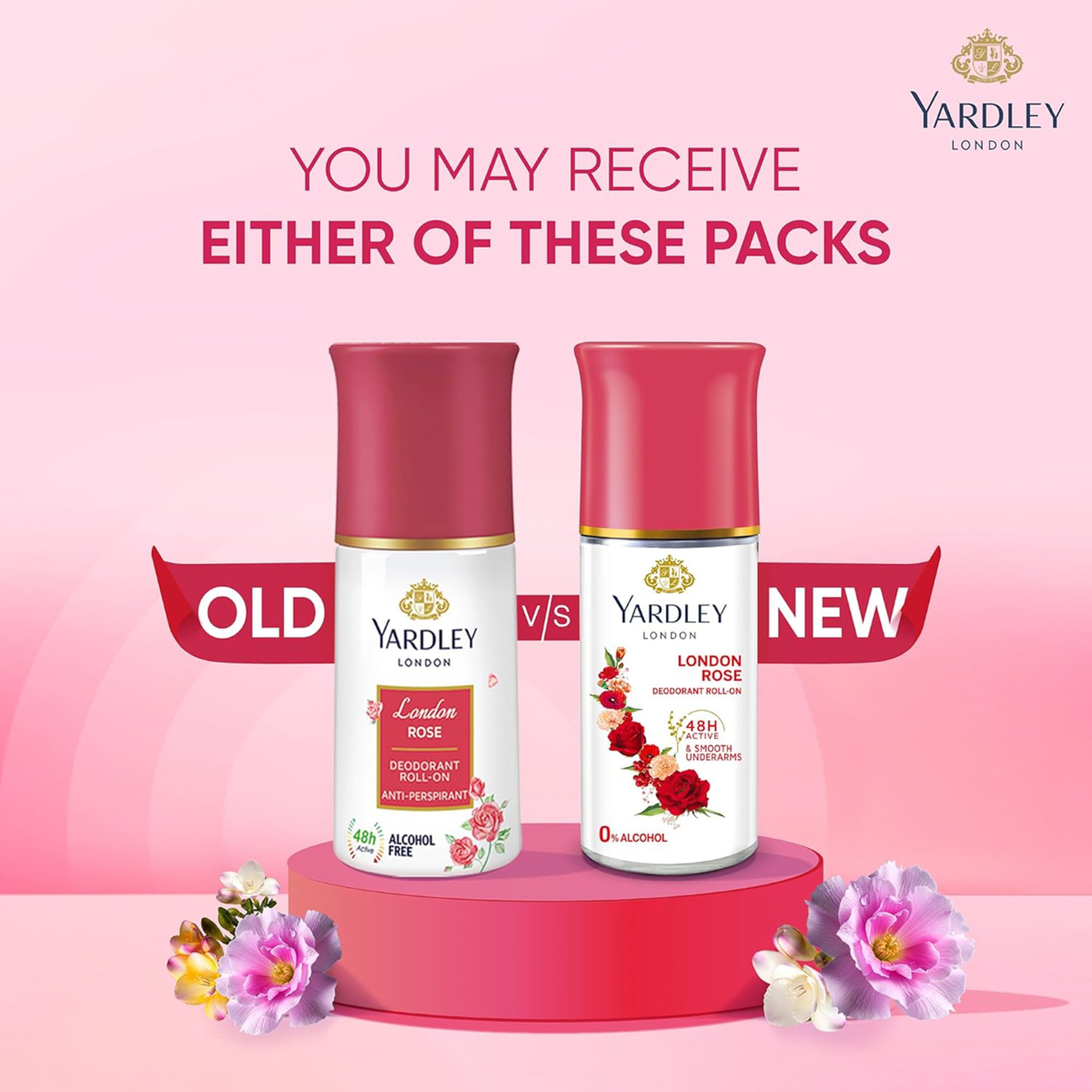 YARDLEY  ROLL ON   LONDON ROSE  50 ml