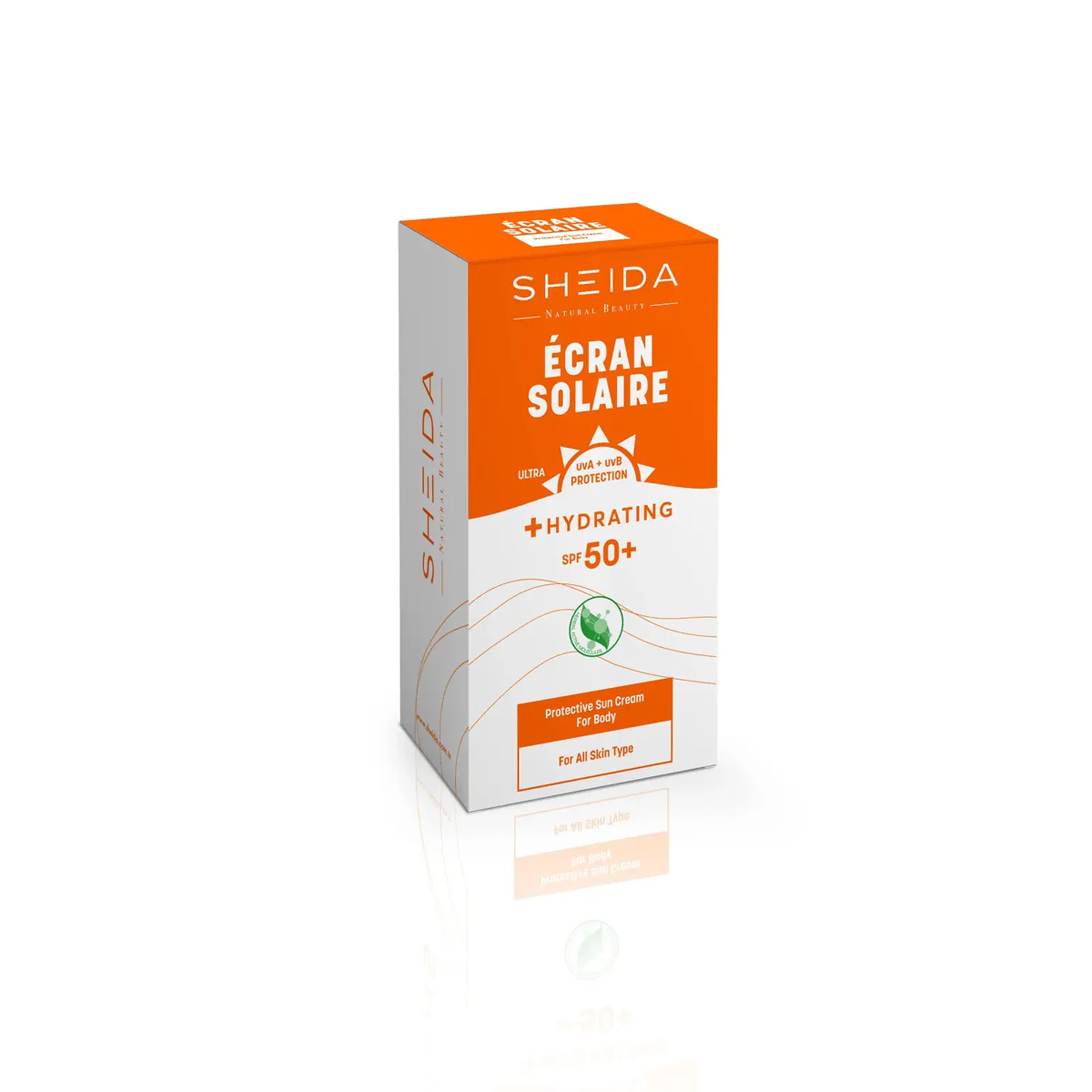 Sheida ÉCRAN SOLAIRE Sunscreen Cream For face and body – SPF 50+ – 150 ml