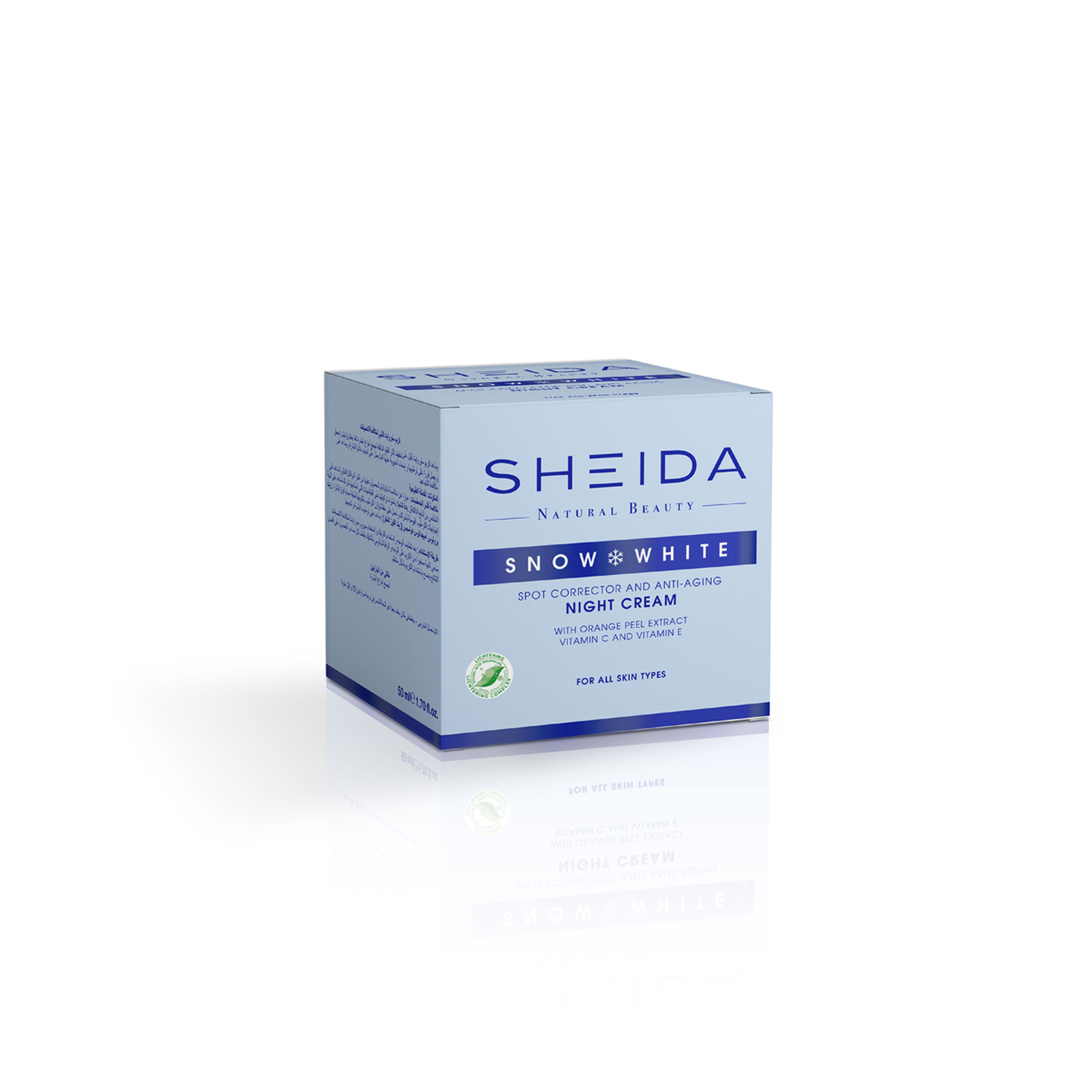Sheida SNOW WHITE Night Cream Anti-Aging & Spot Correction For All Skin Types – 50 ml