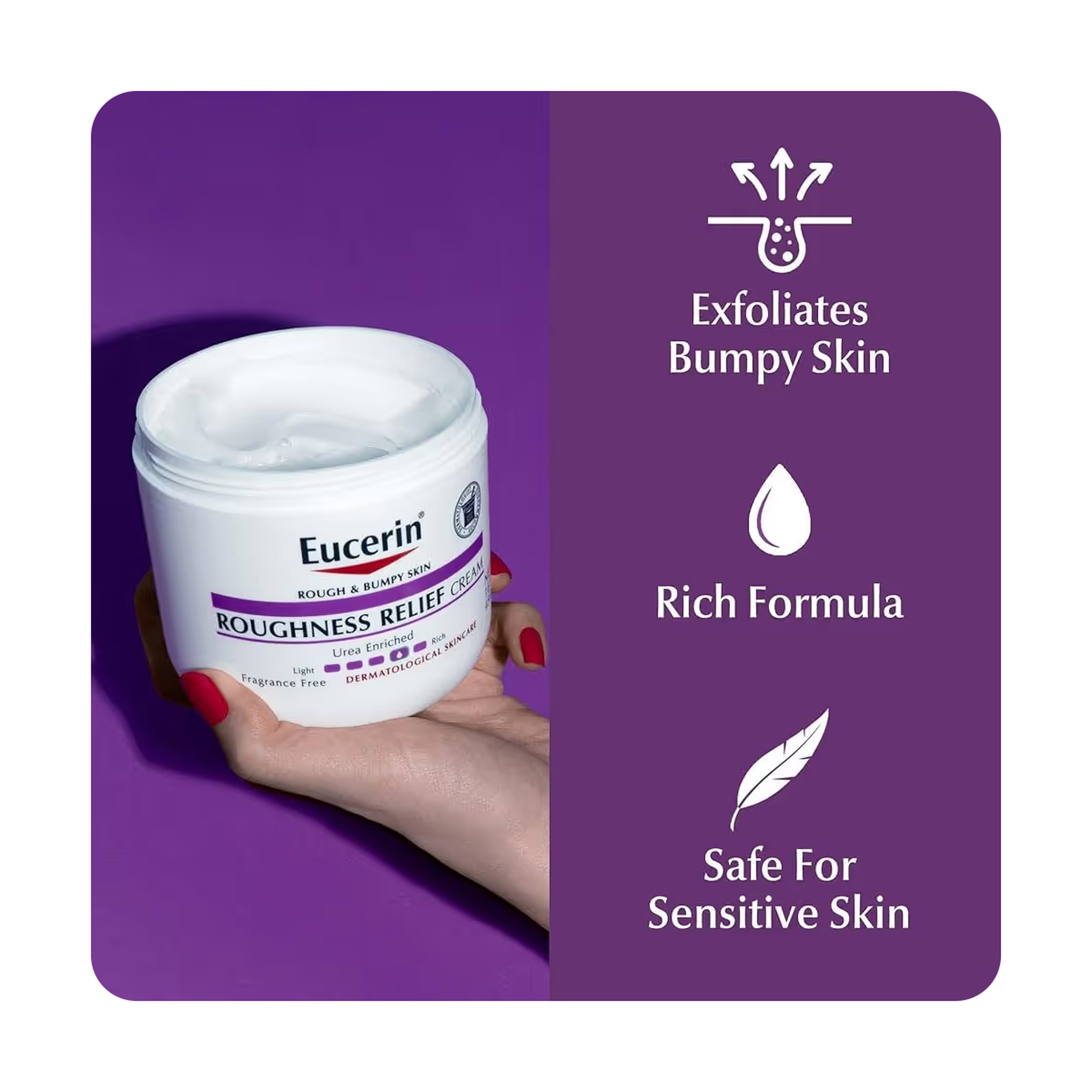 Eucerin Roughness Relief Body Cream Fragrance Free - 454g