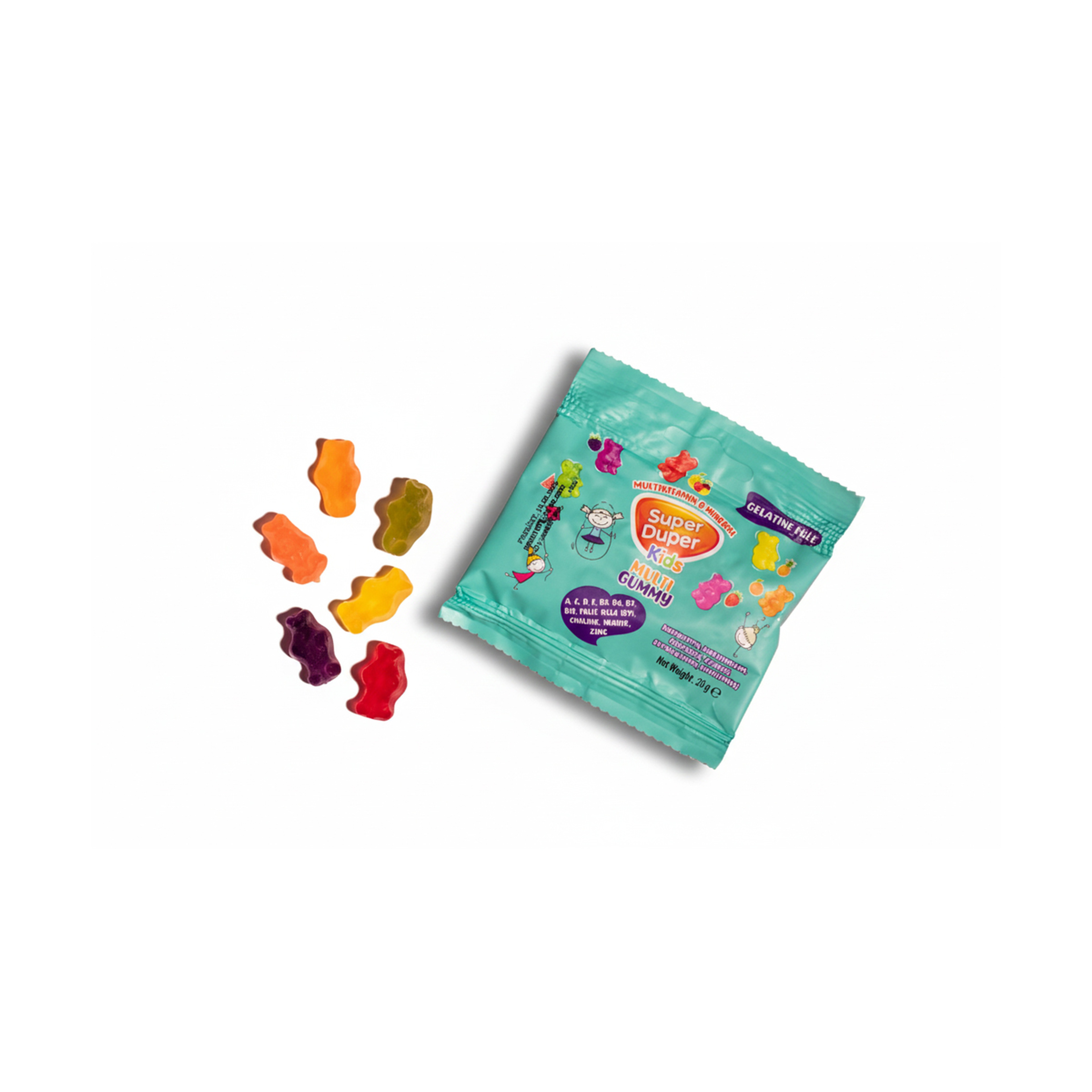 سوبر دوبر كيدز حلوى متعددة الفيتامينات