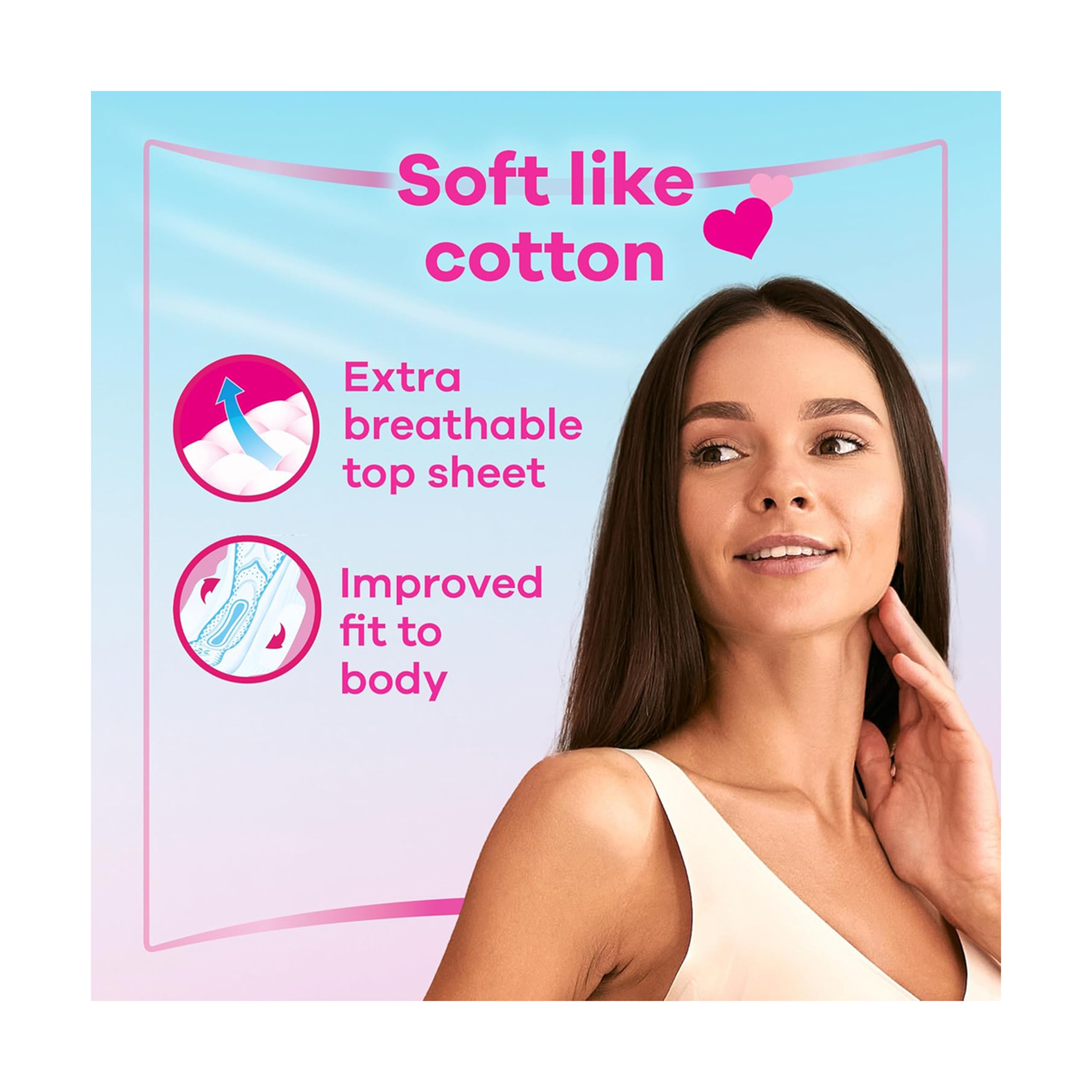 Always Pads Maxi Thick Skin Love Cottony Soft Large, 46 Sanitary Pads