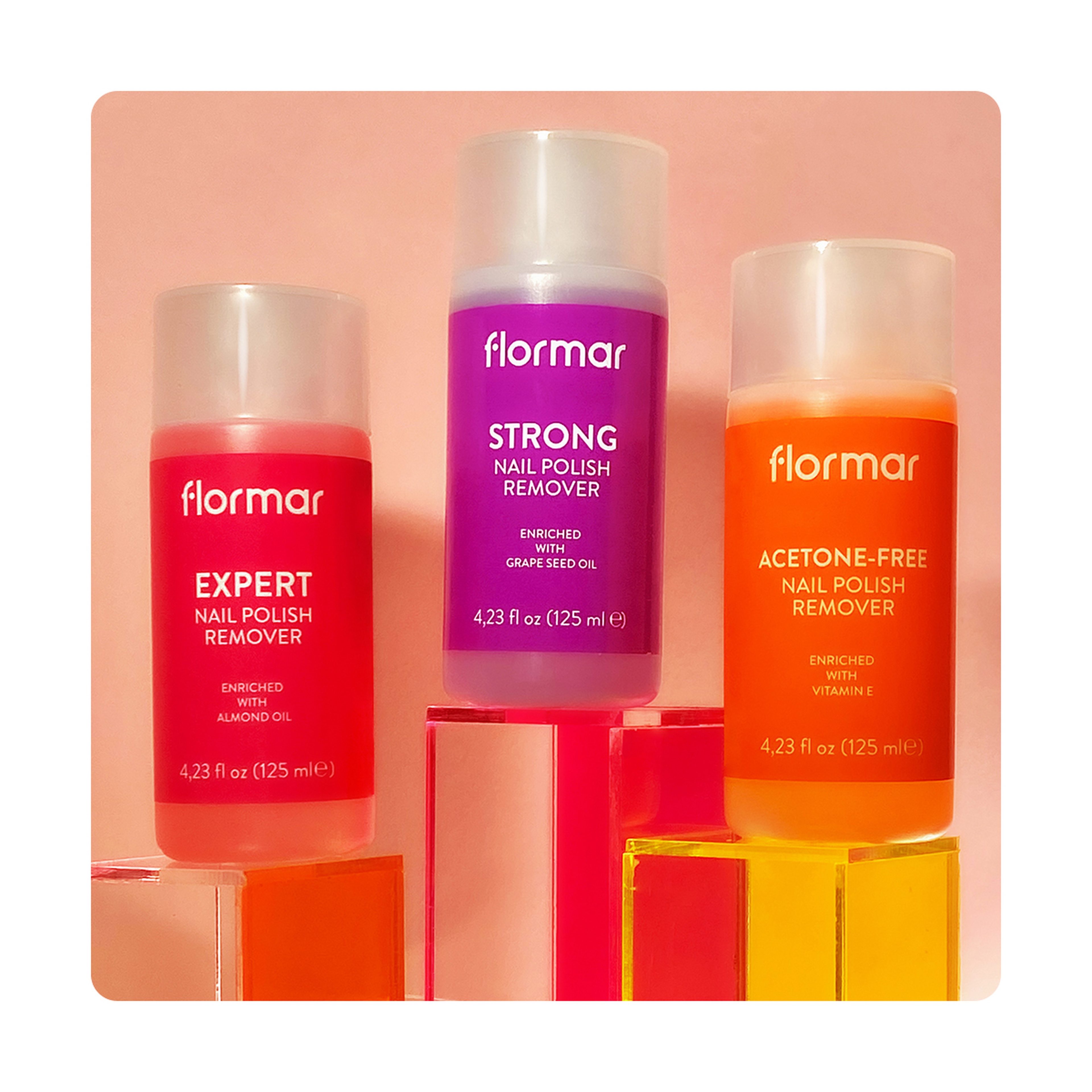 فلورمار مزيل طلاء اظافر خالي من الاسيتون