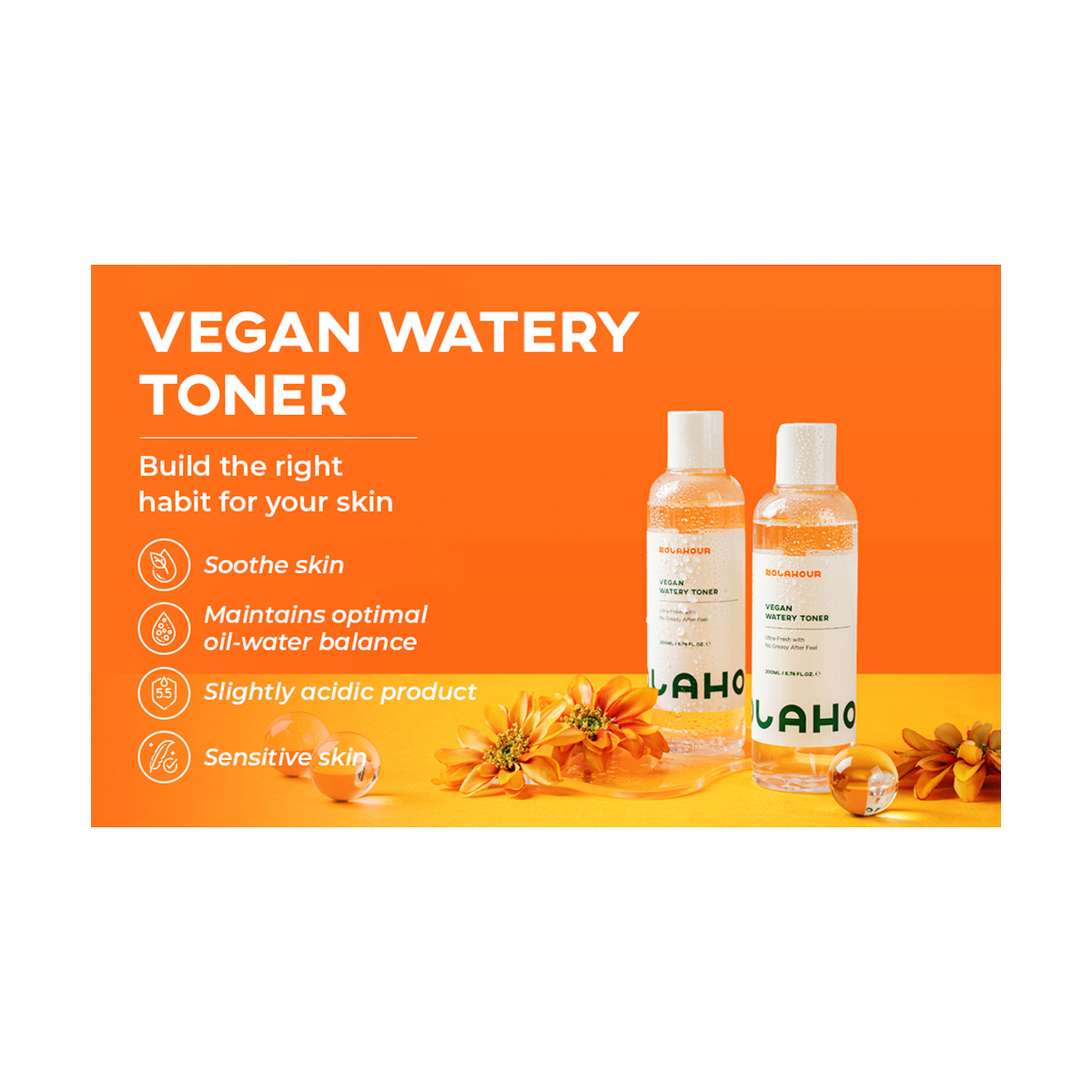 نولاهور العناية بالبشرة، تونر مائي نباتي