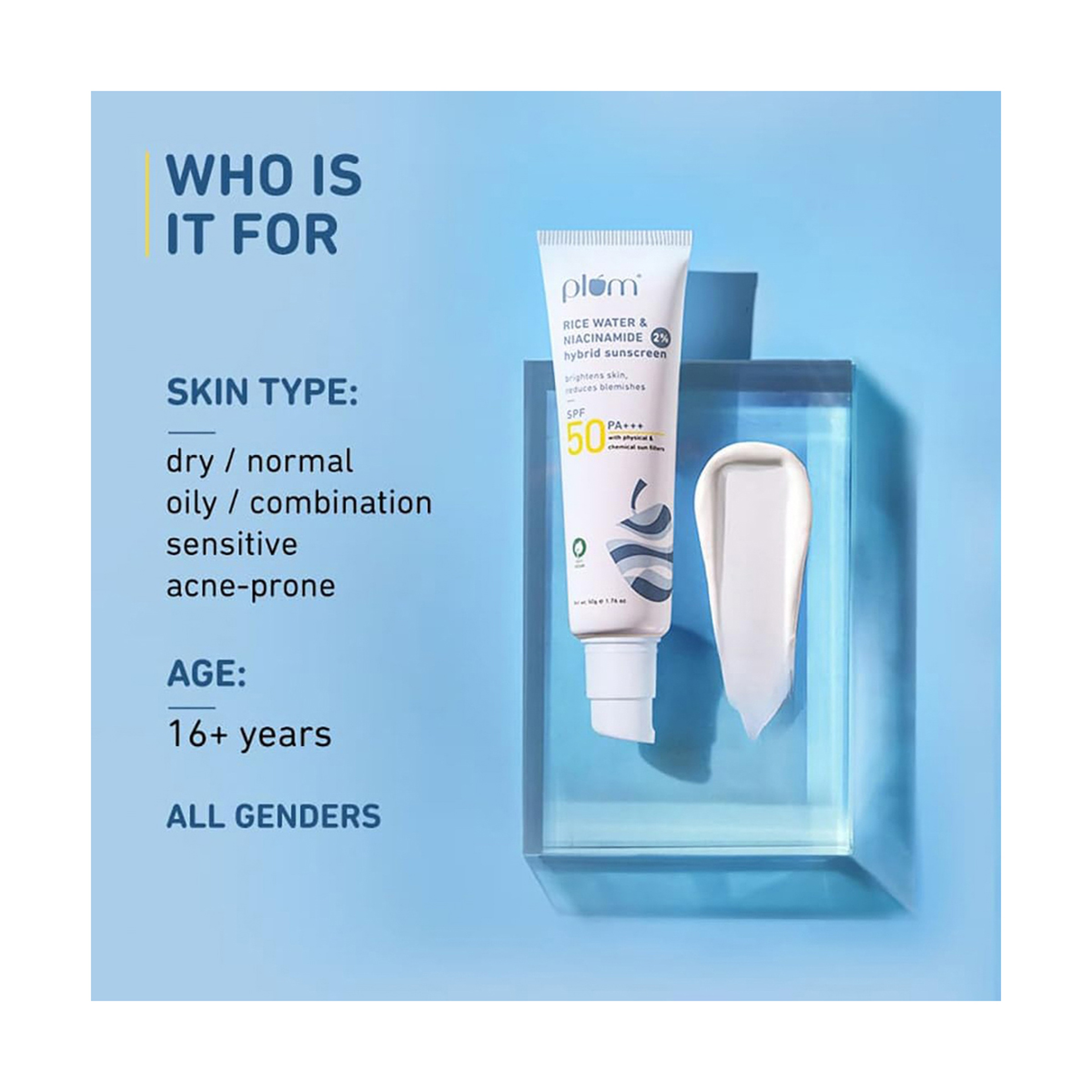 بلوم واقي شمس بماء أرز والنياسيناميد50جم