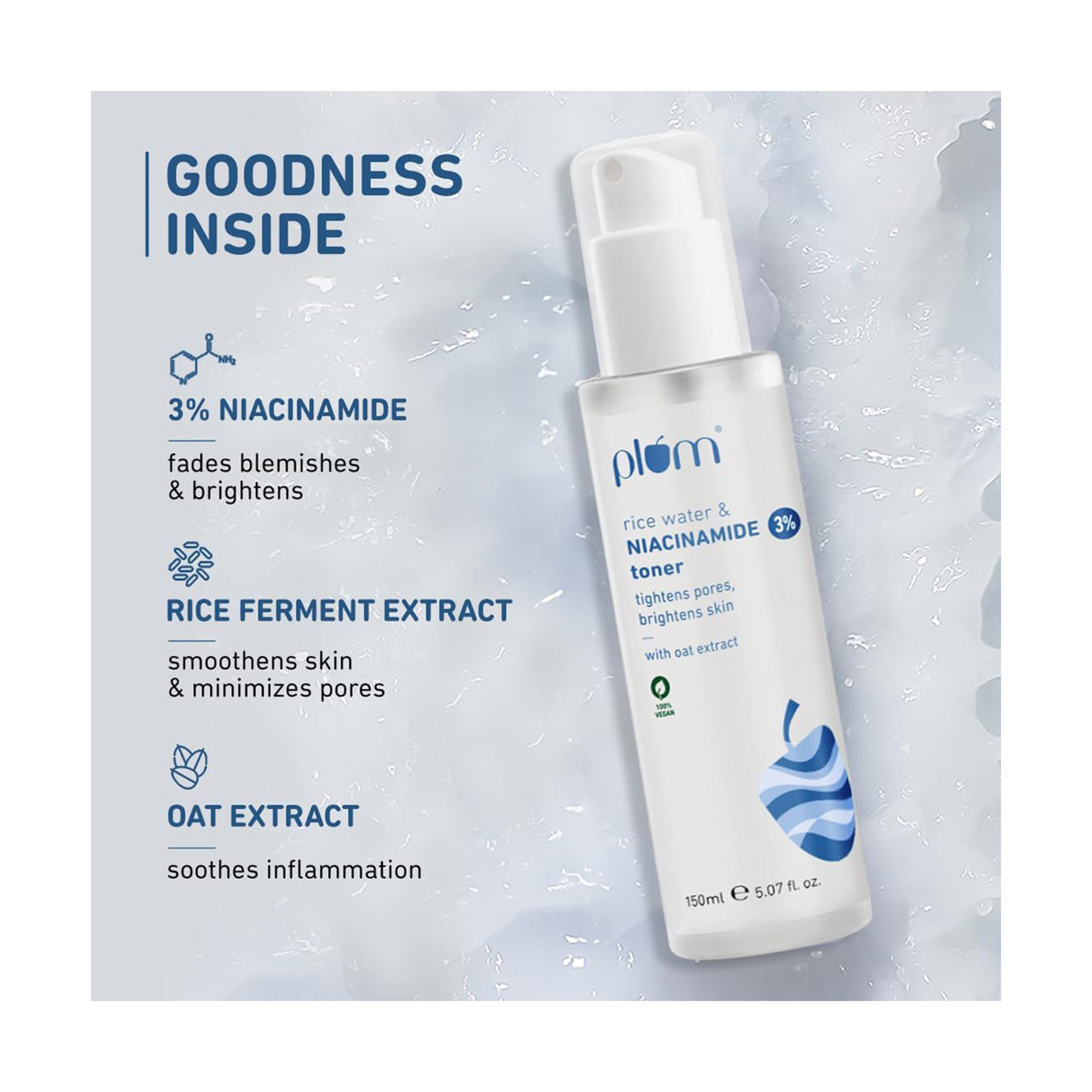 بلوم تونر ماء أرز و3% نياسيناميد 150 مل