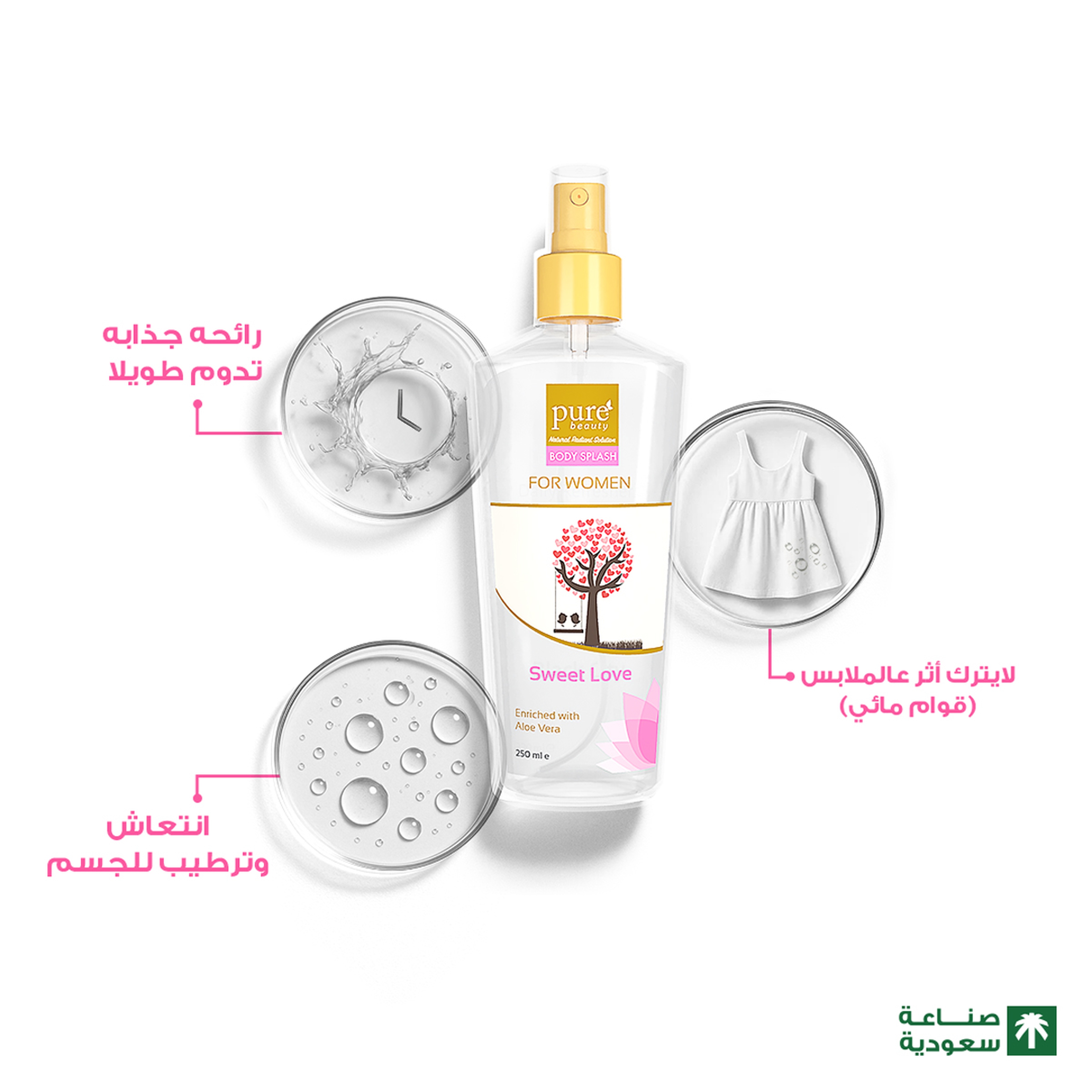 بيور بيوتي بودي سبللاش سويت لوف للنساء 250 مل