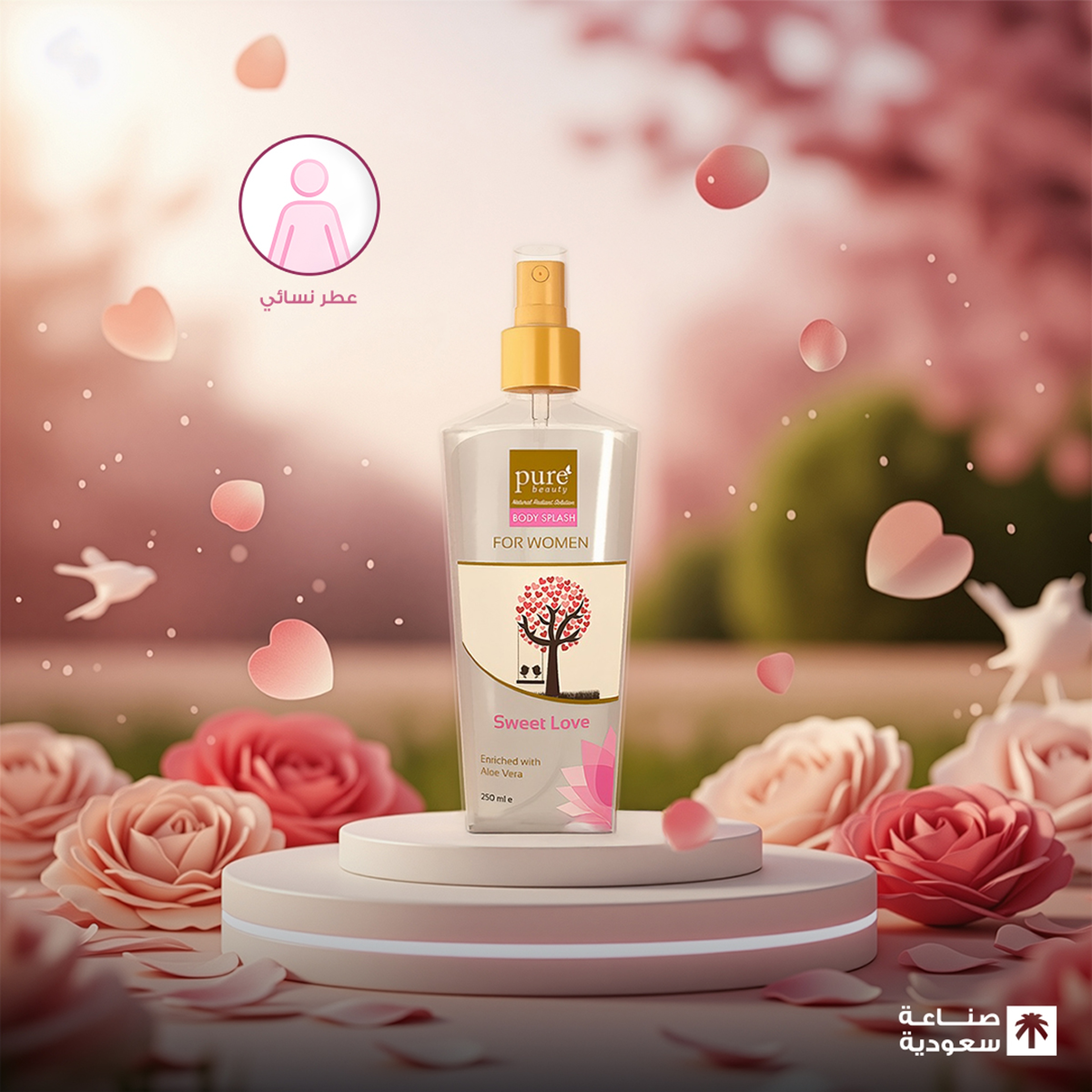 بيور بيوتي بودي سبللاش سويت لوف للنساء 250 مل