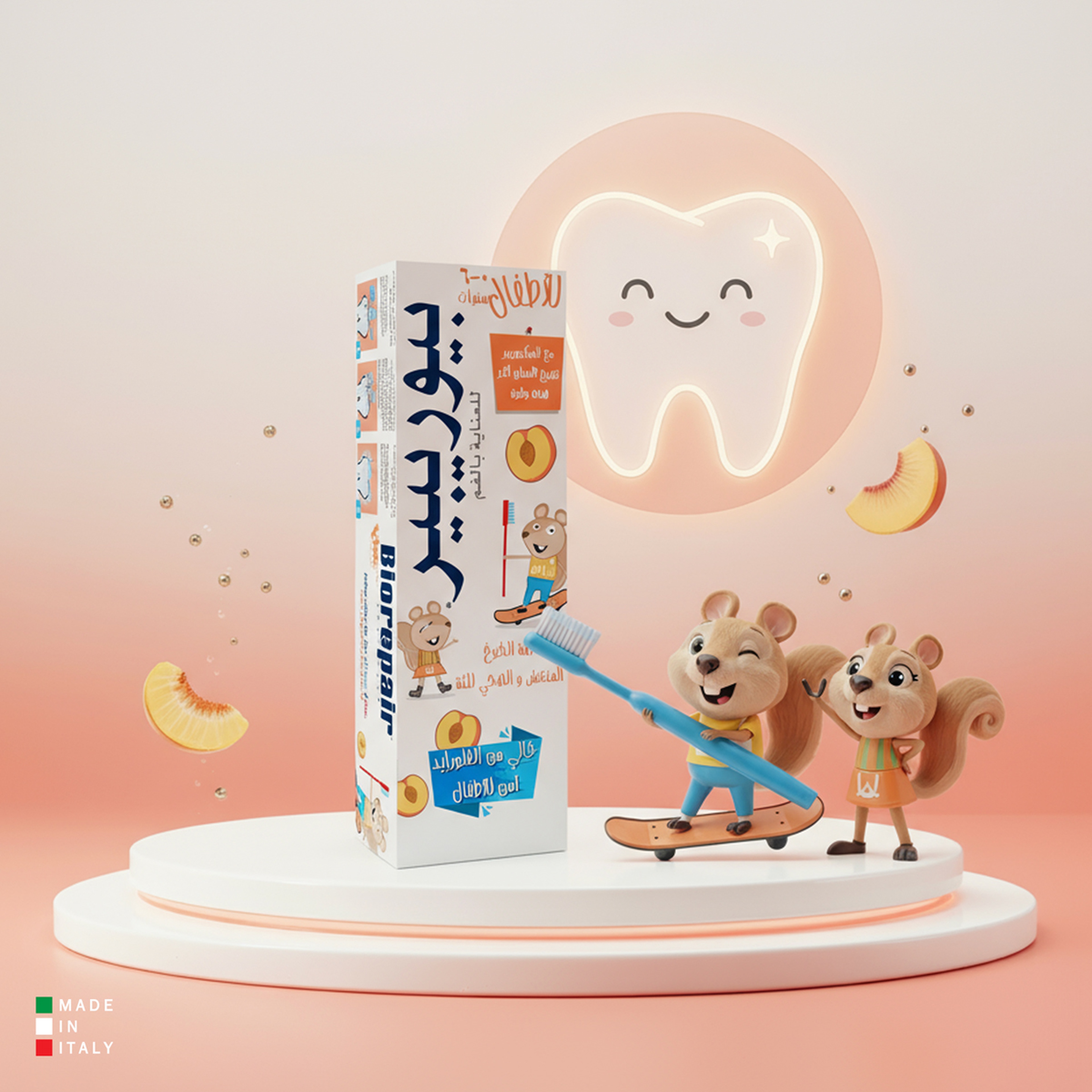 Biorepair, Toothpaste Kids, Peach Flavour - 50 Ml