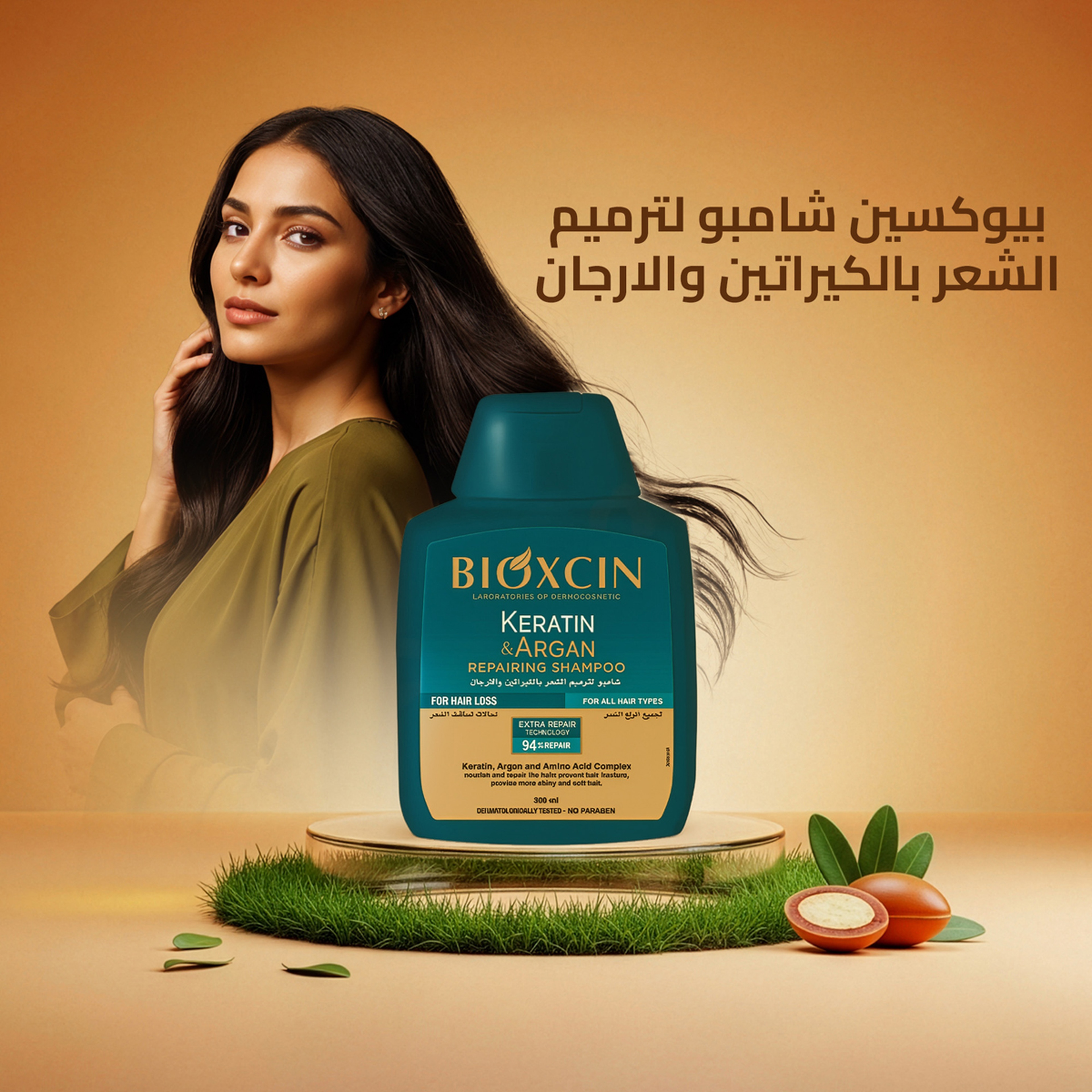 Bioxcin Keratin & Argan Repair Shampoo 300 Ml