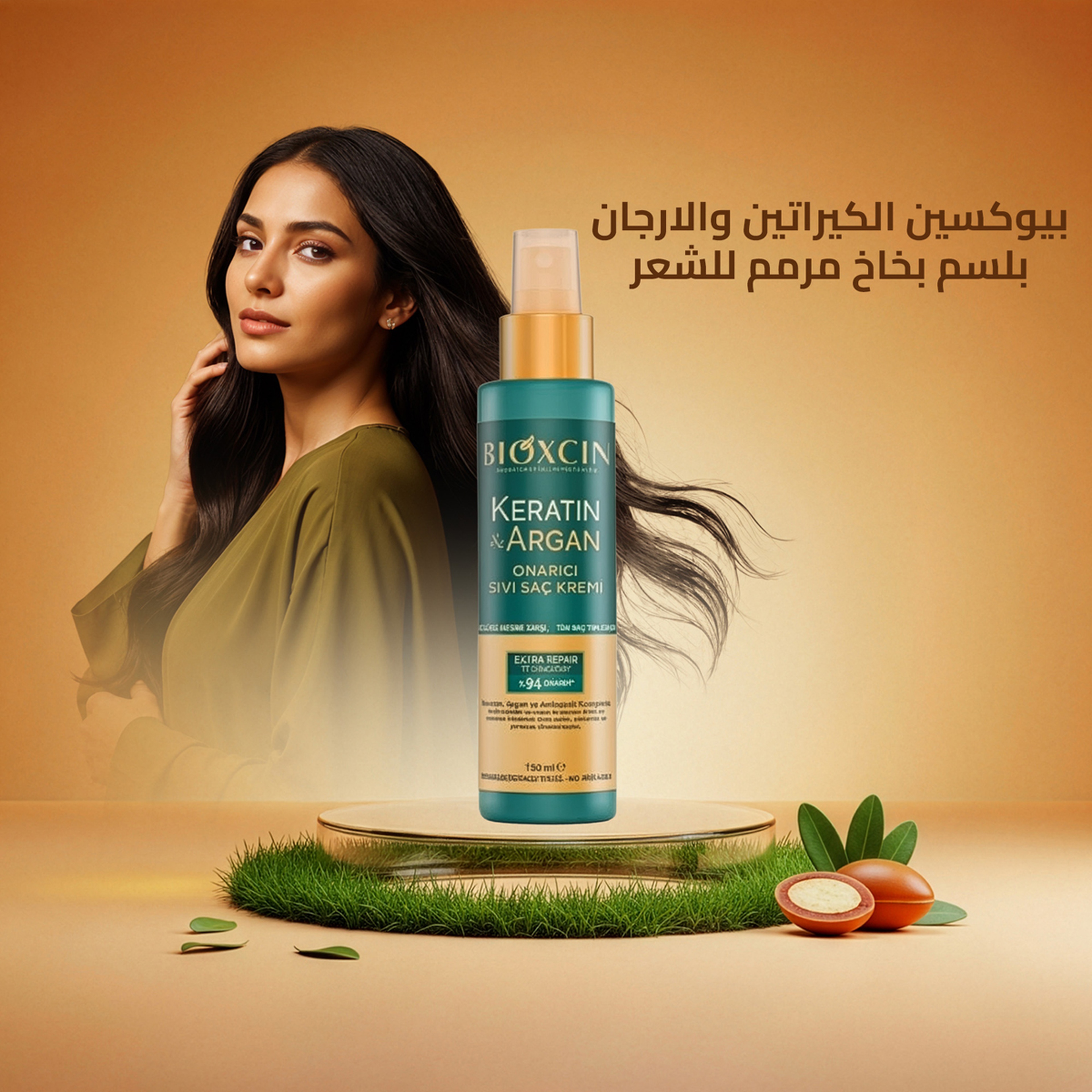 Bioxcin Keratin & Argan Repair Liquid Hair Care Cream 150 Ml