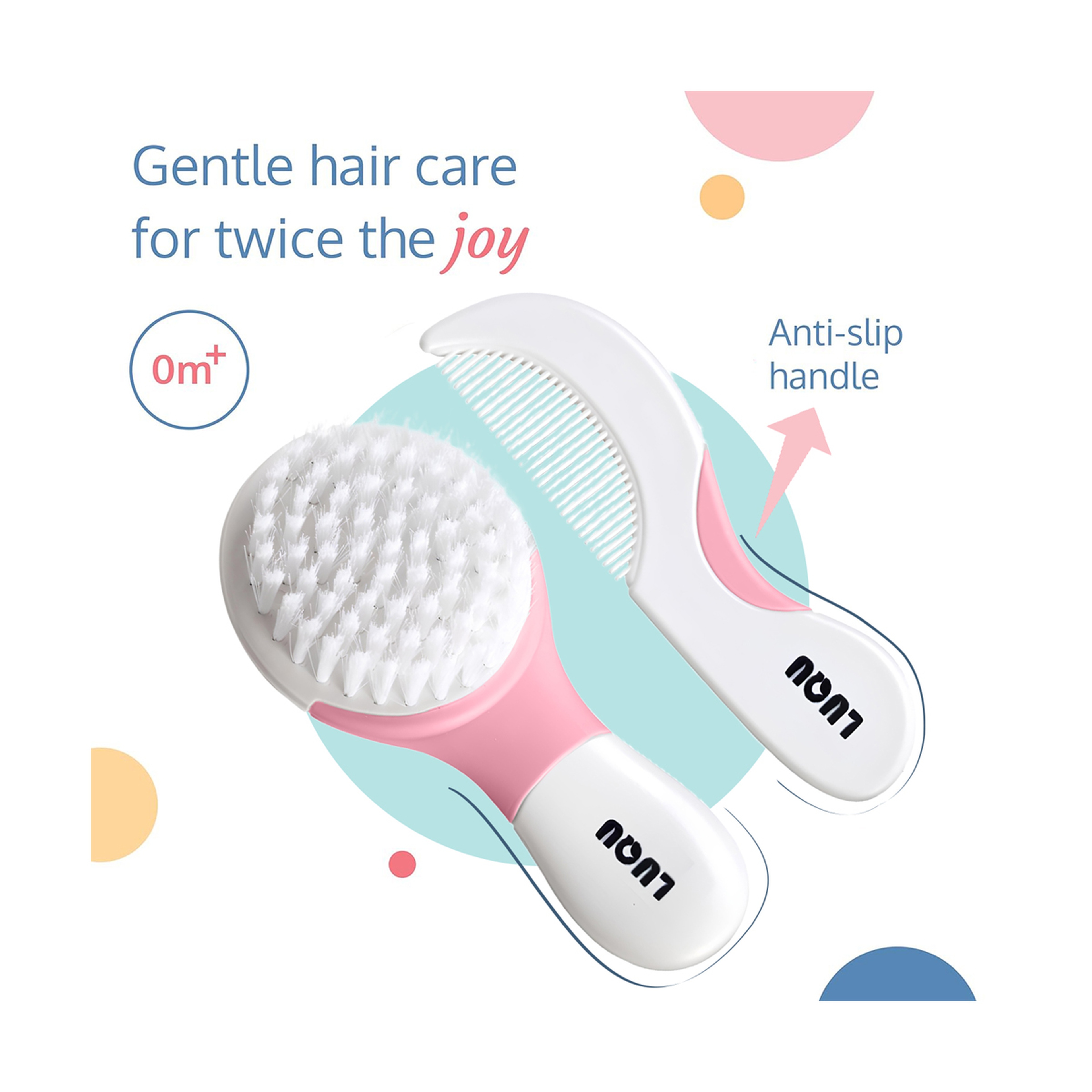 Luqu Comb And Brush Set Pink