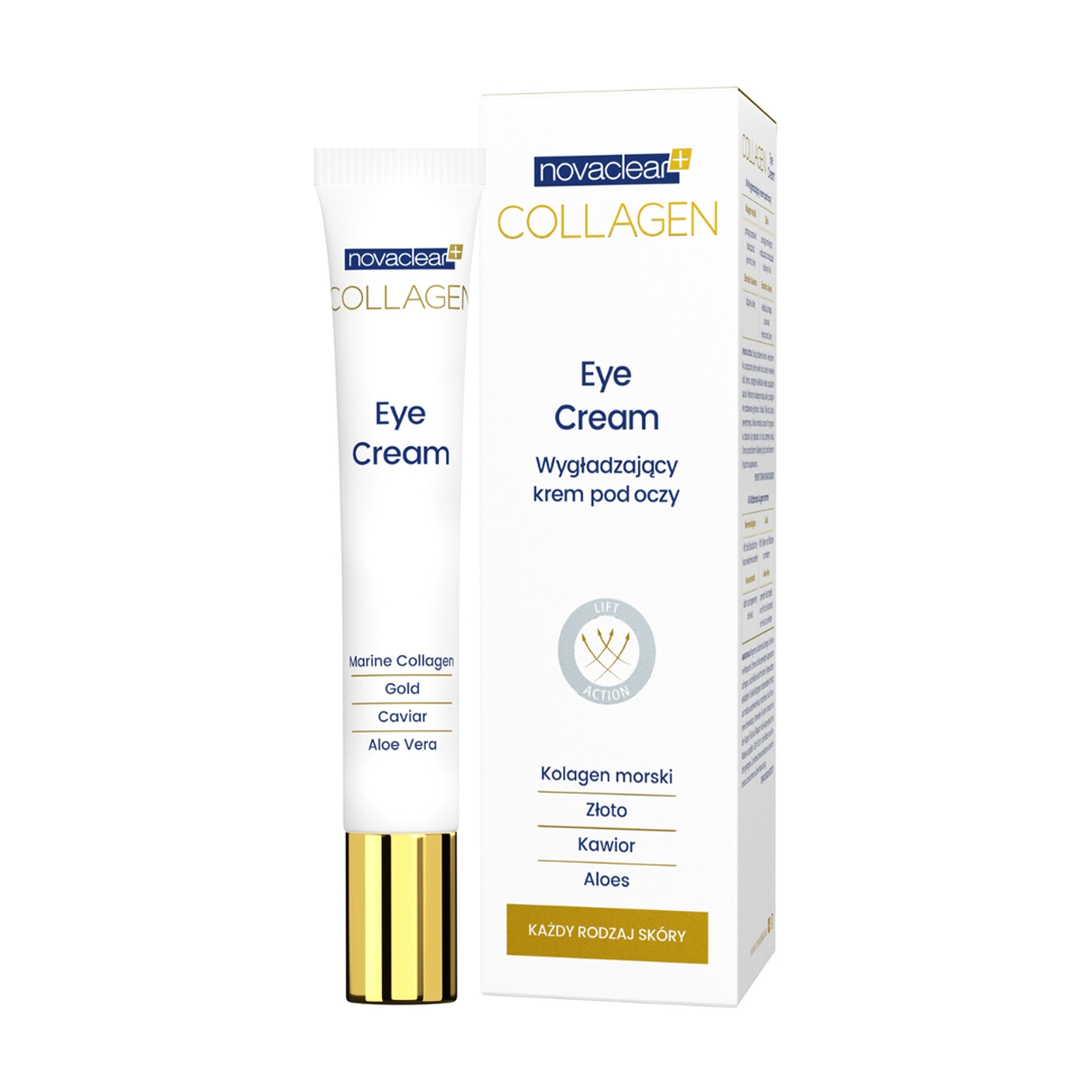 نوفاكلير كريم أسفل العين بالكولاجين لمكافحة علامات التقدم بالعمر 15 مل