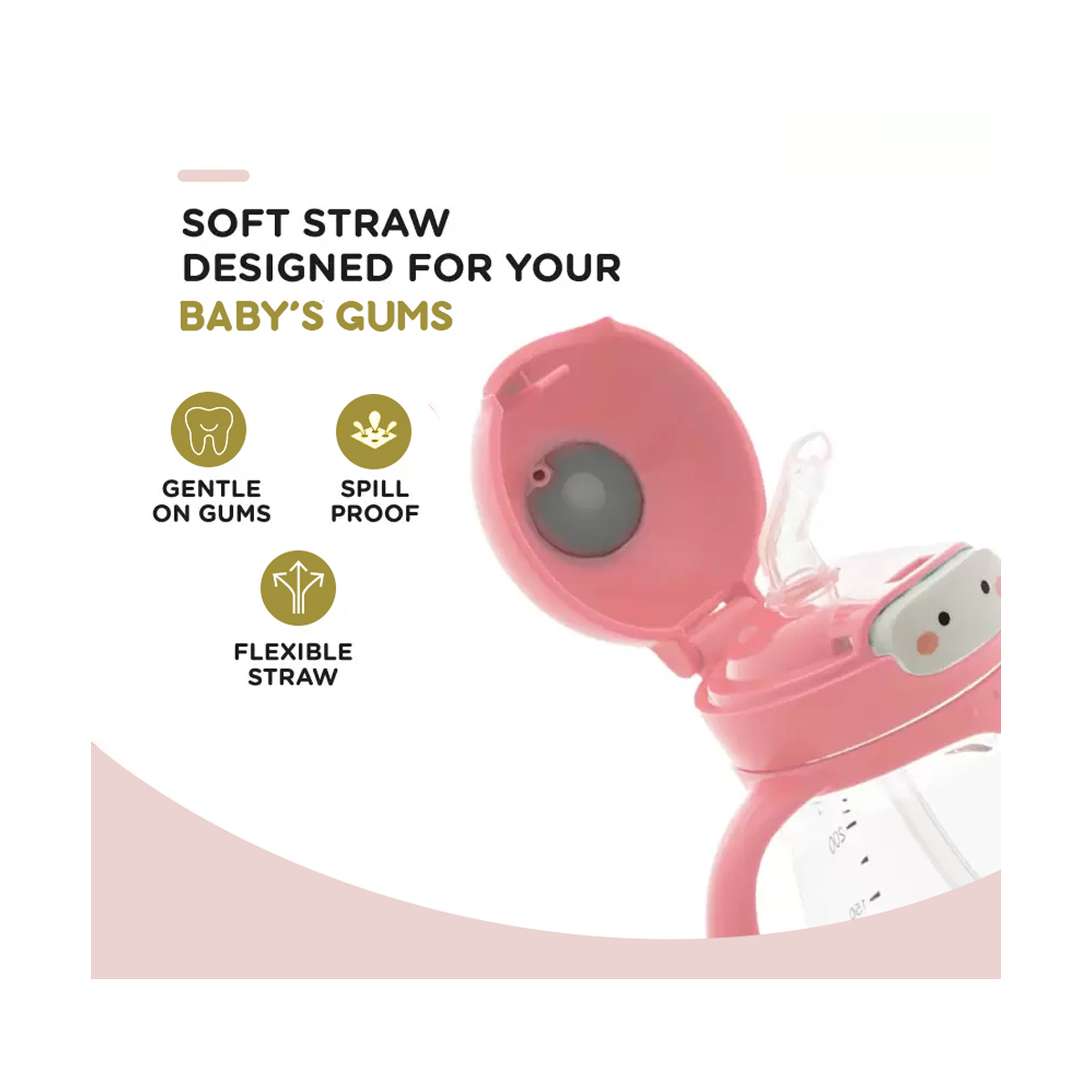 Luqu Tritan Sippy Cup Water Bottle 240Ml