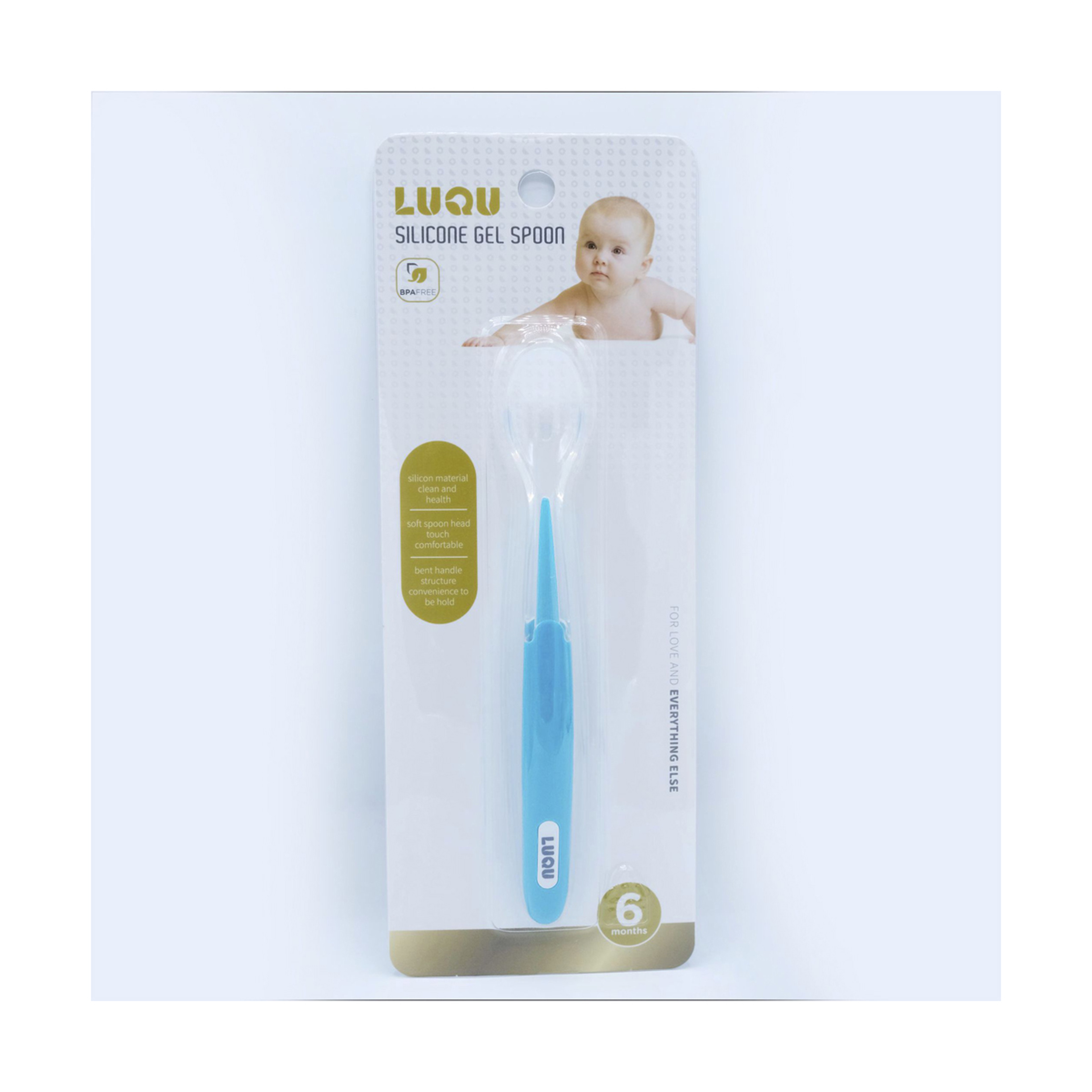 Luqu Silicone Baby Food Spoon-Blue