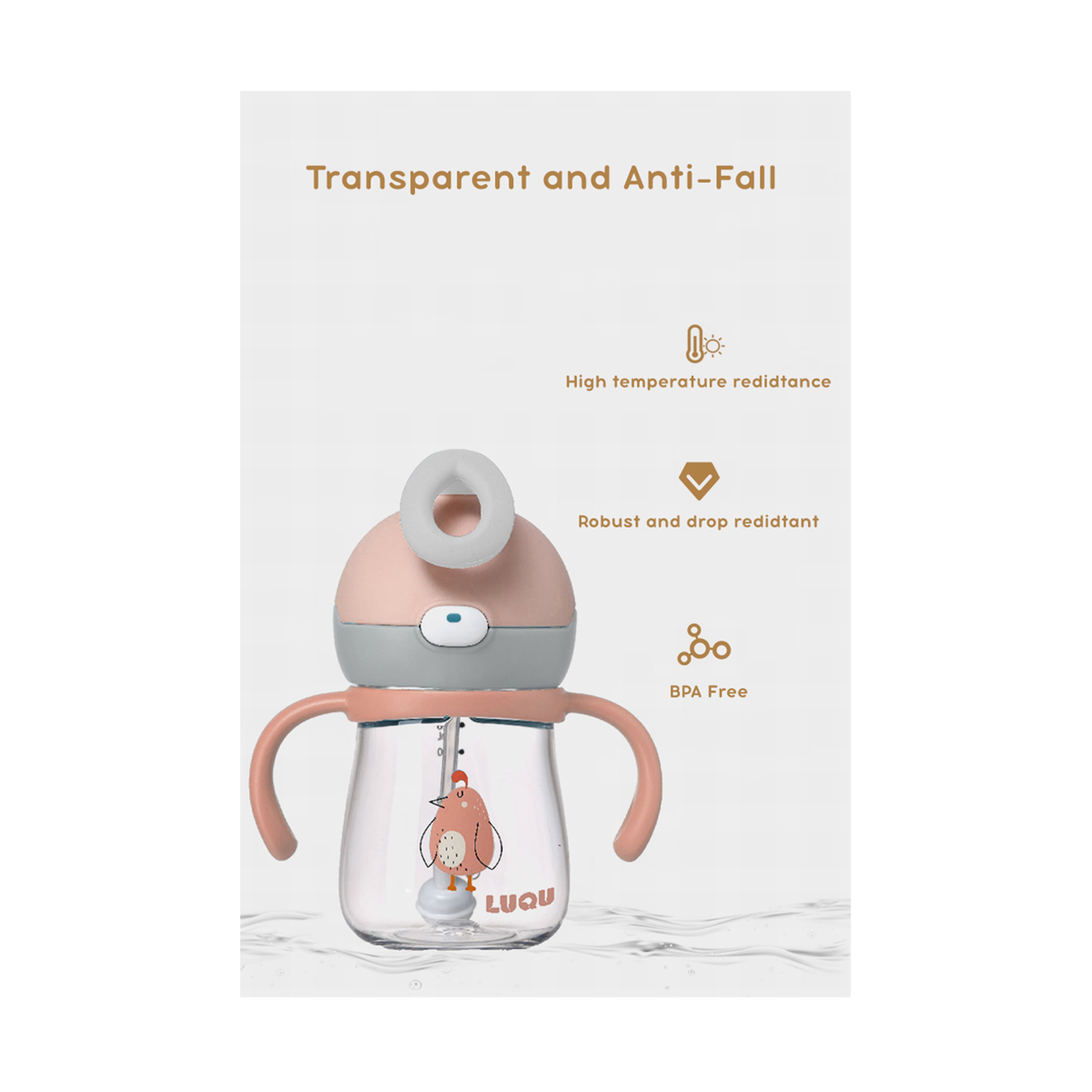 Luqu Tritan Sippy Cups Toddlers 220Ml