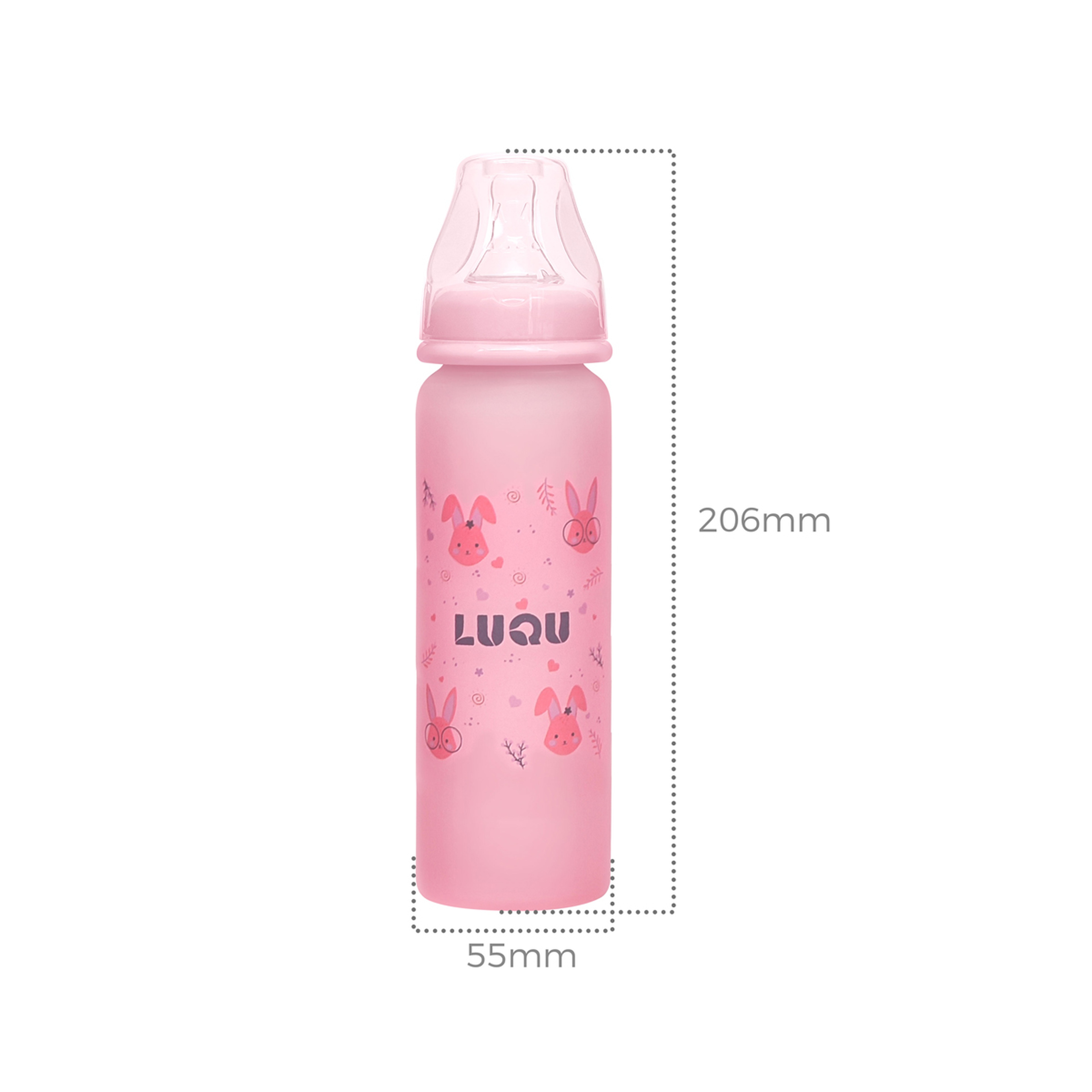 Luqu Bottle Silicone Coating, 240Ml Pink