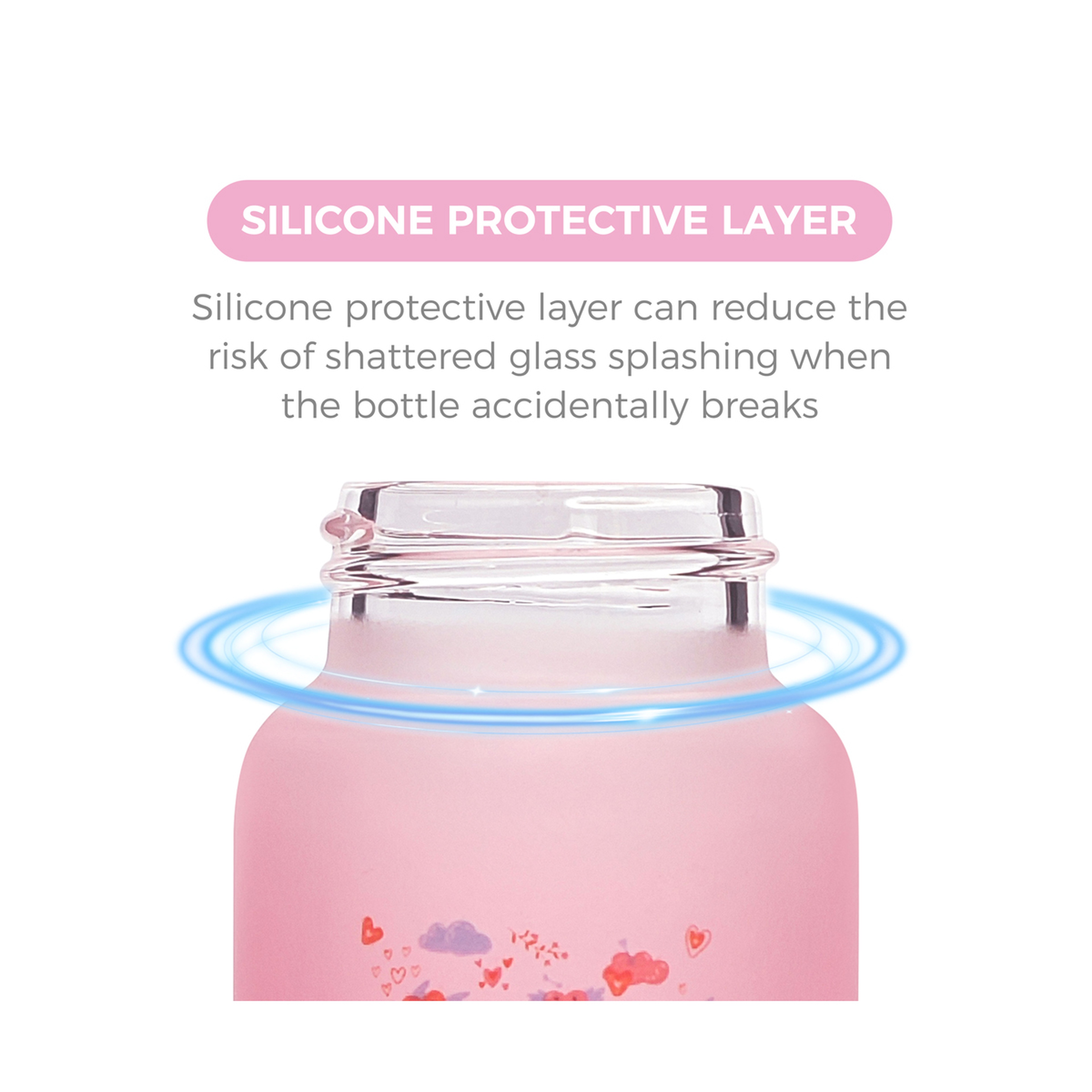 Luqu Bottle Silicone Coating 60 Ml Pink