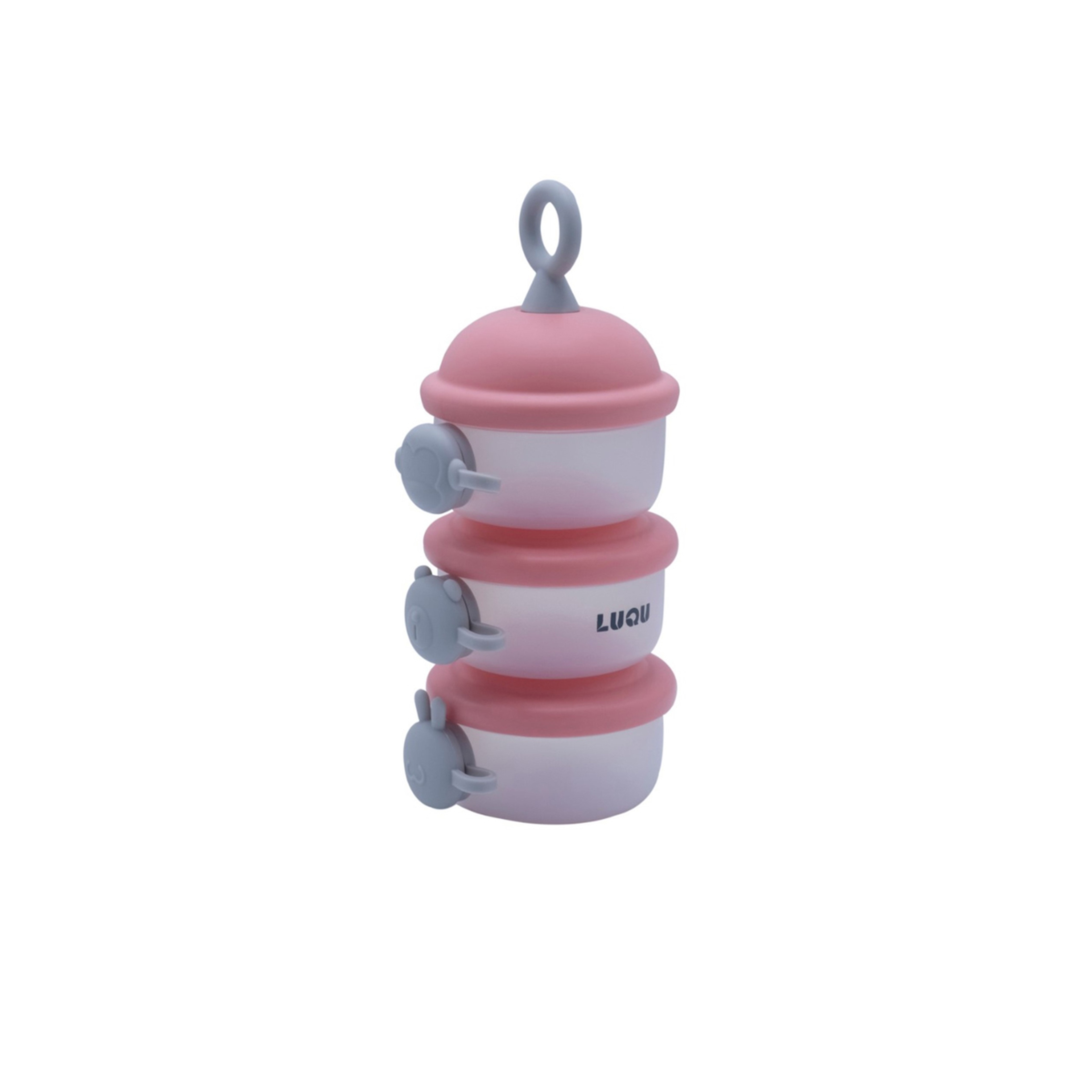 Luqu Milk Powder Container-3 Layer Pink