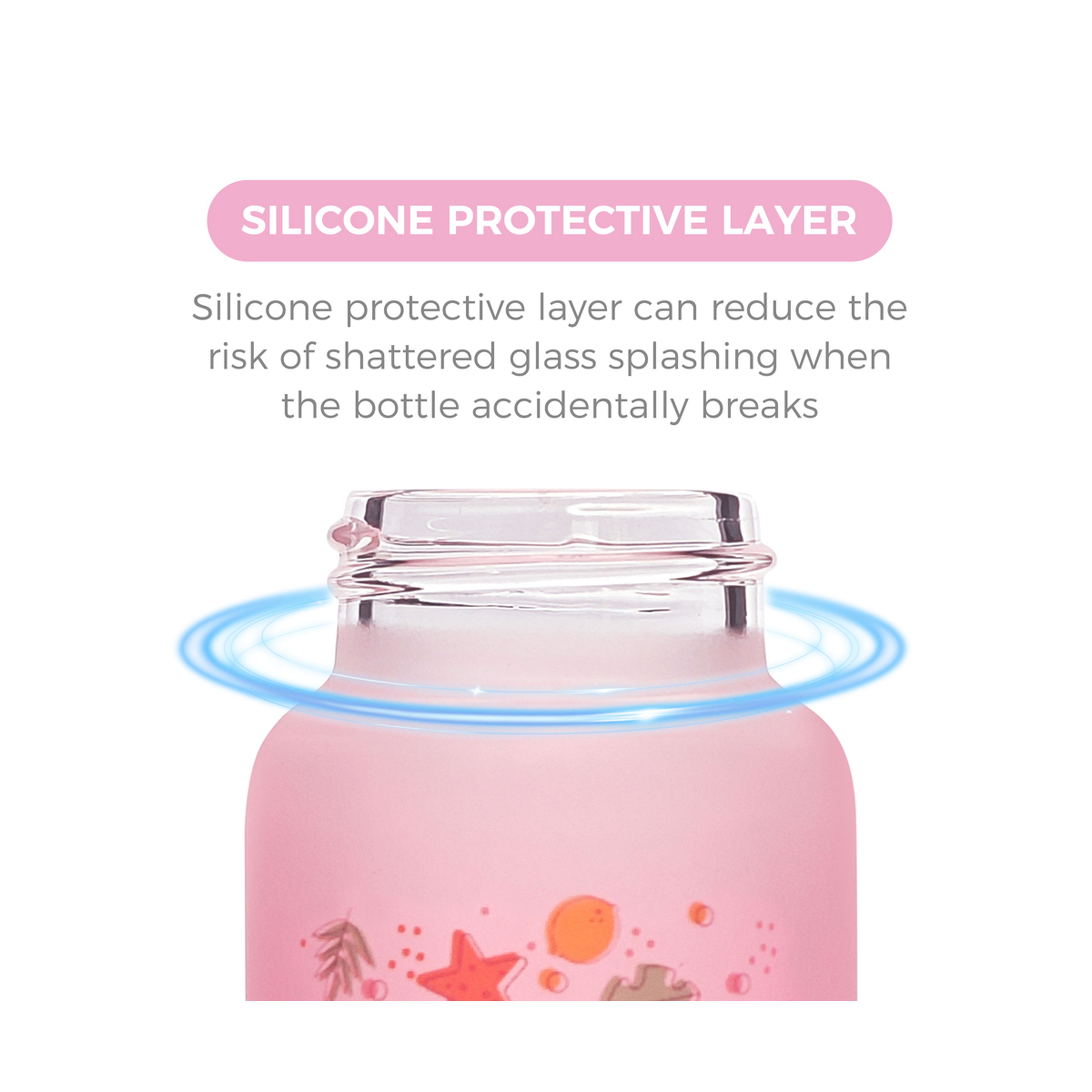 Luqu Glass Silicone Coating 120 Ml Pink
