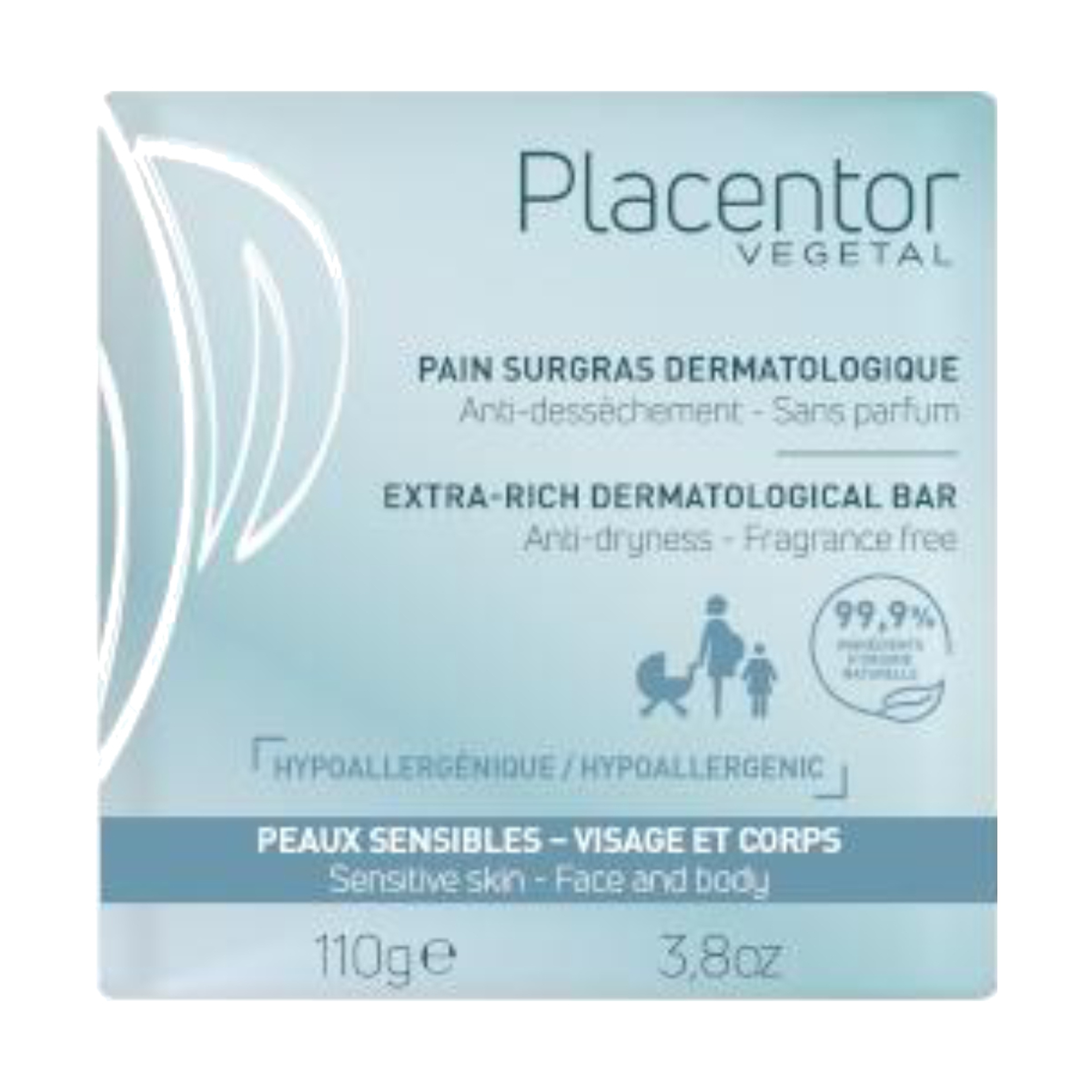 Placentor Vegetal Extra-Rich Dermatological Bar 110 g