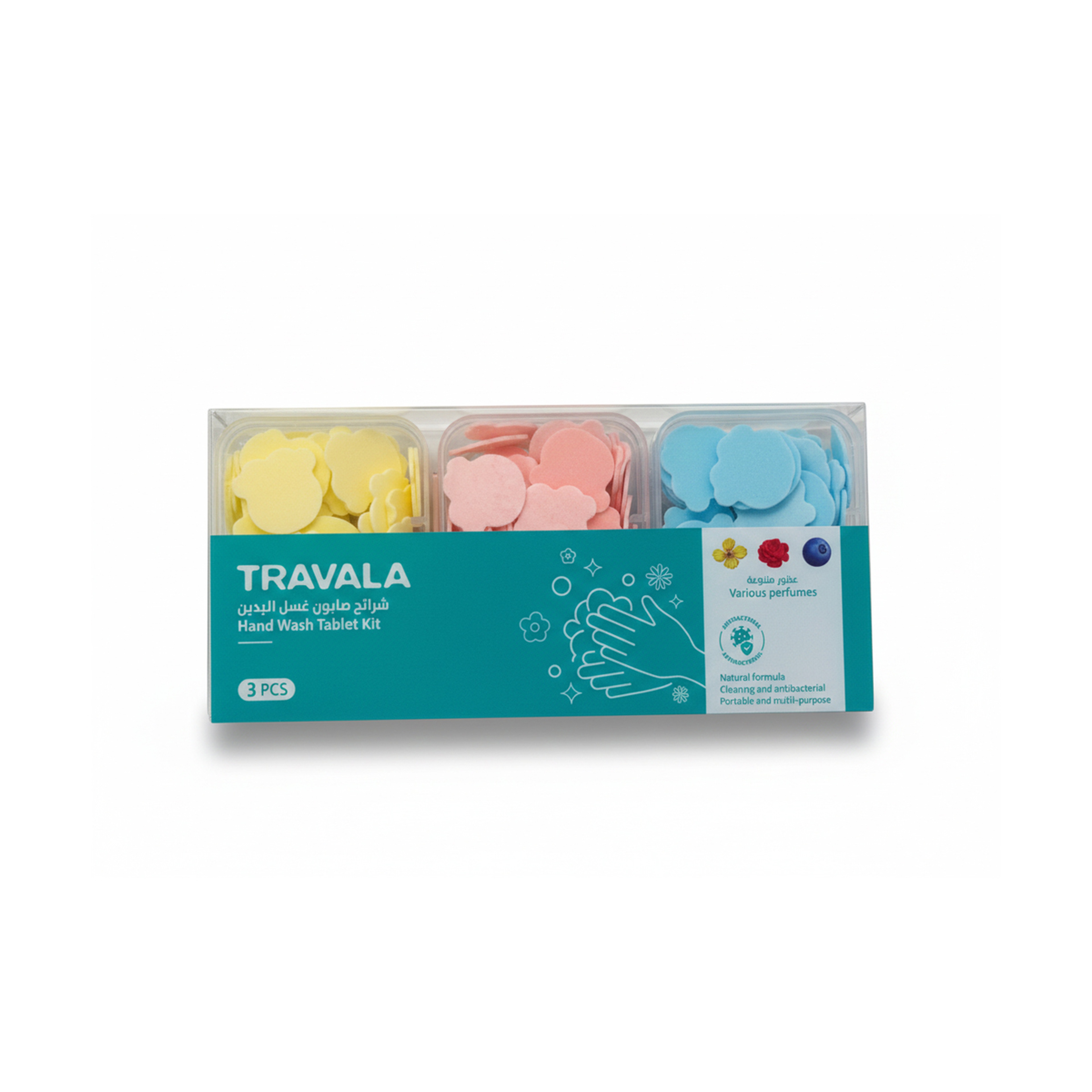 ترافالا أوراق صابون ورقية مجموعة 3 حبات