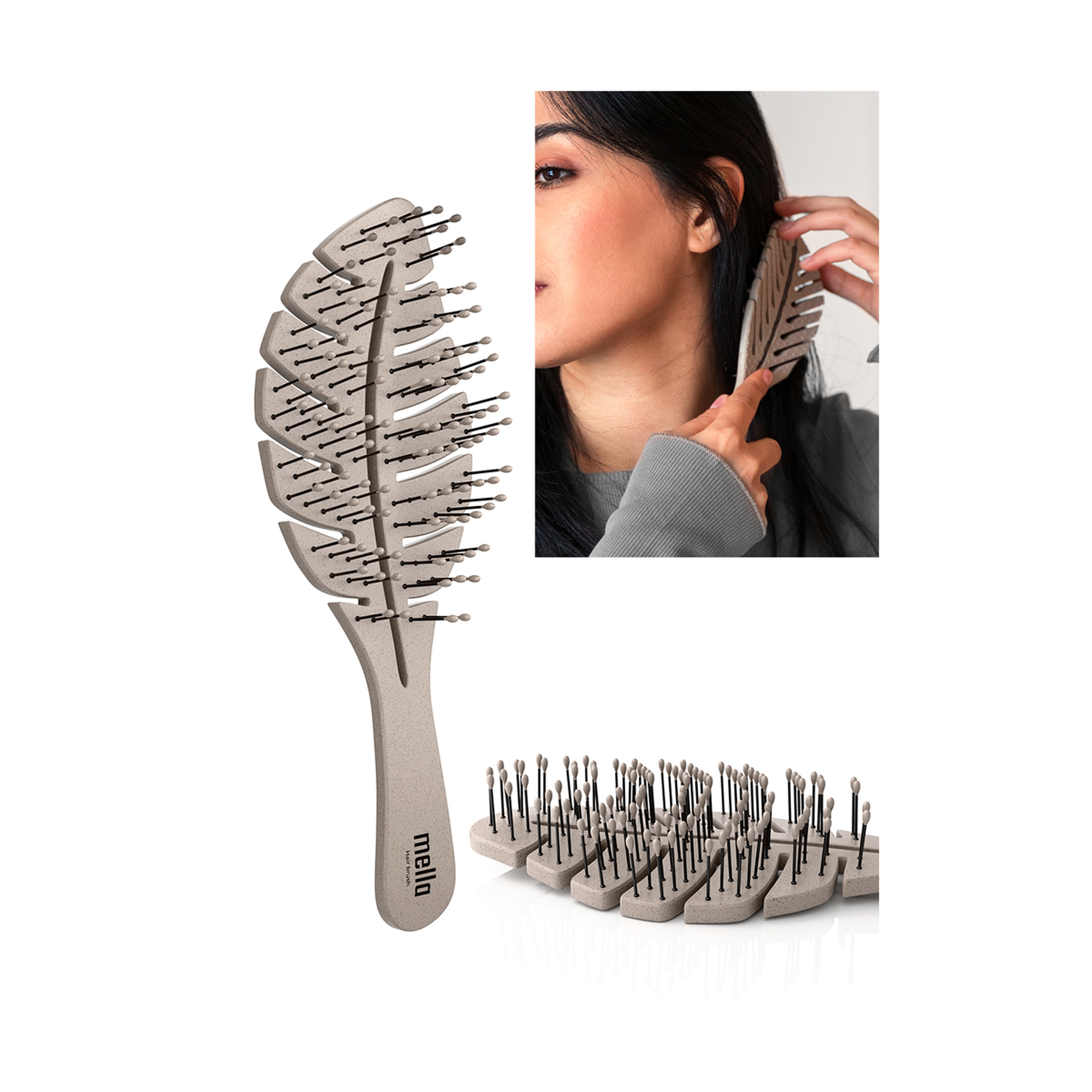 Mella Hair Brush  Beige