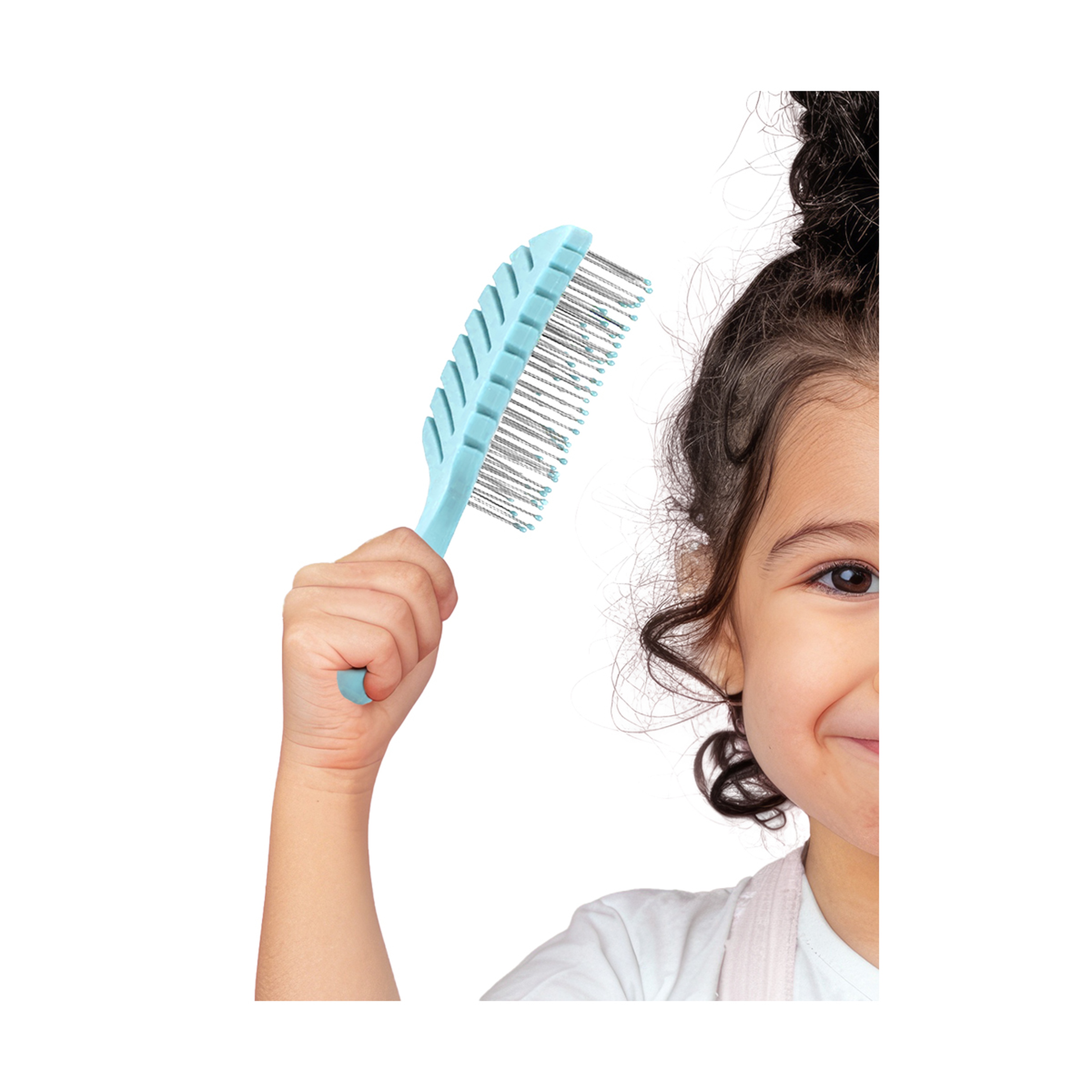 Mella Hair Brush Plastic Light Blue