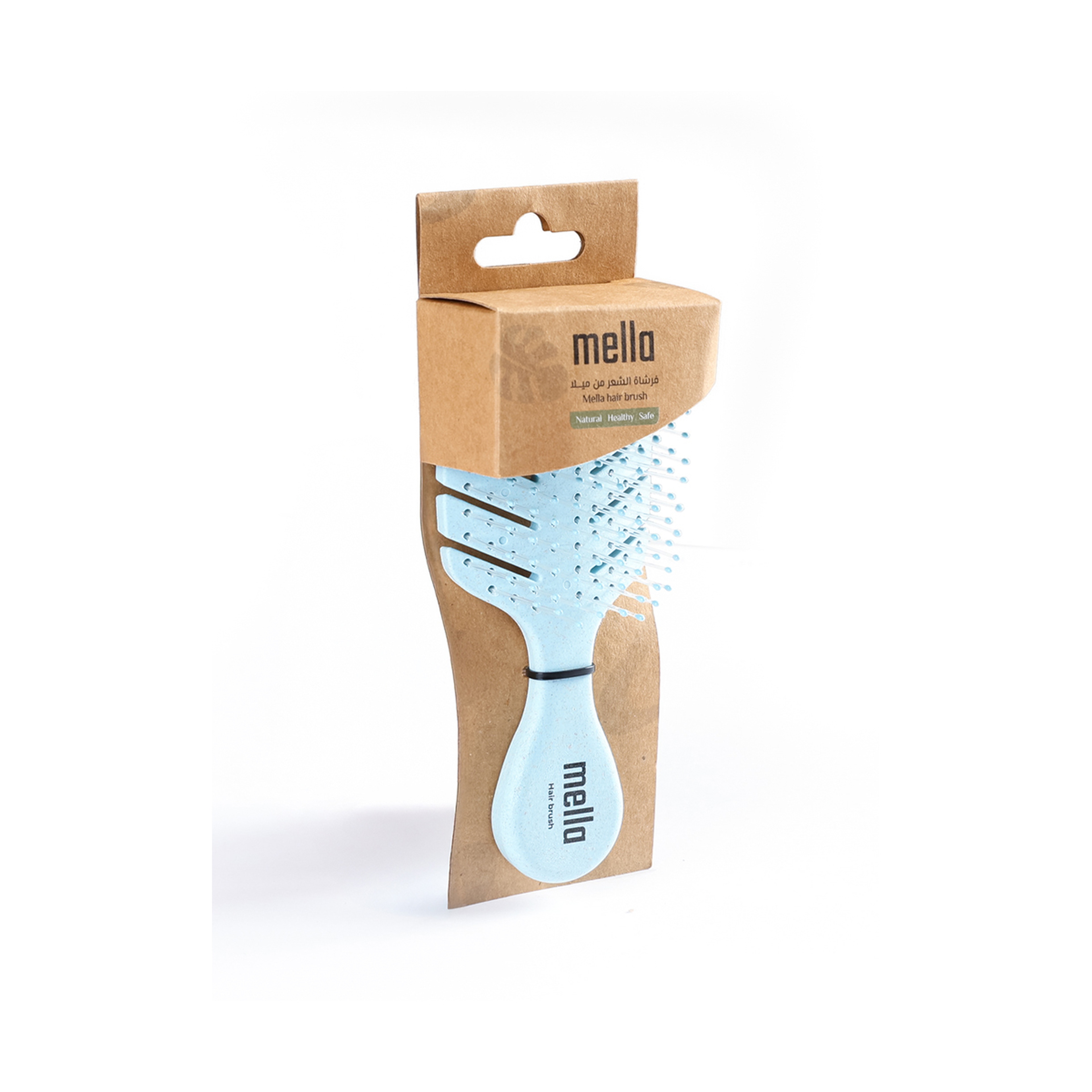 Mella Hair Brush Plastic Light Blue