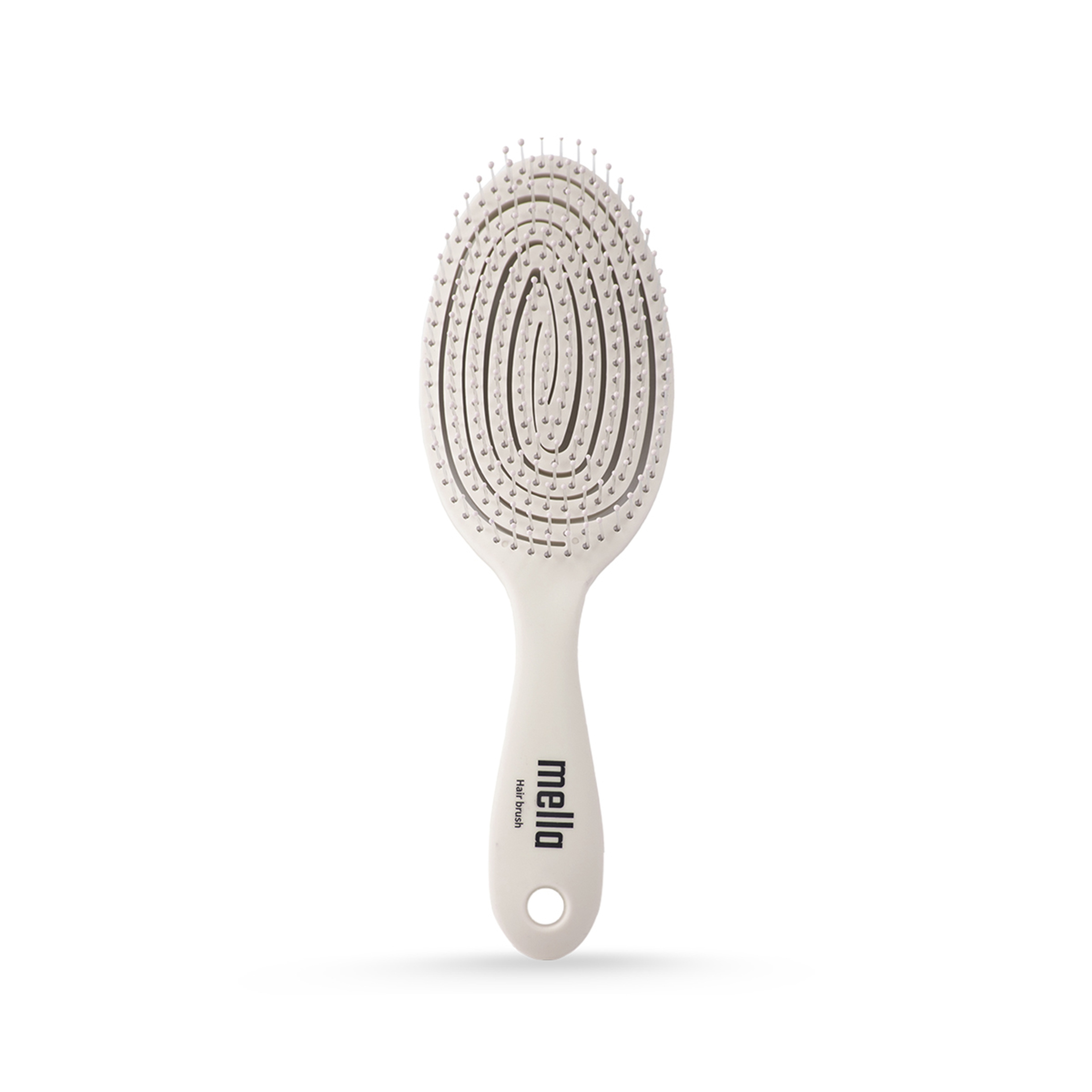 Mella Hair Brush Oval Shape Light Beige