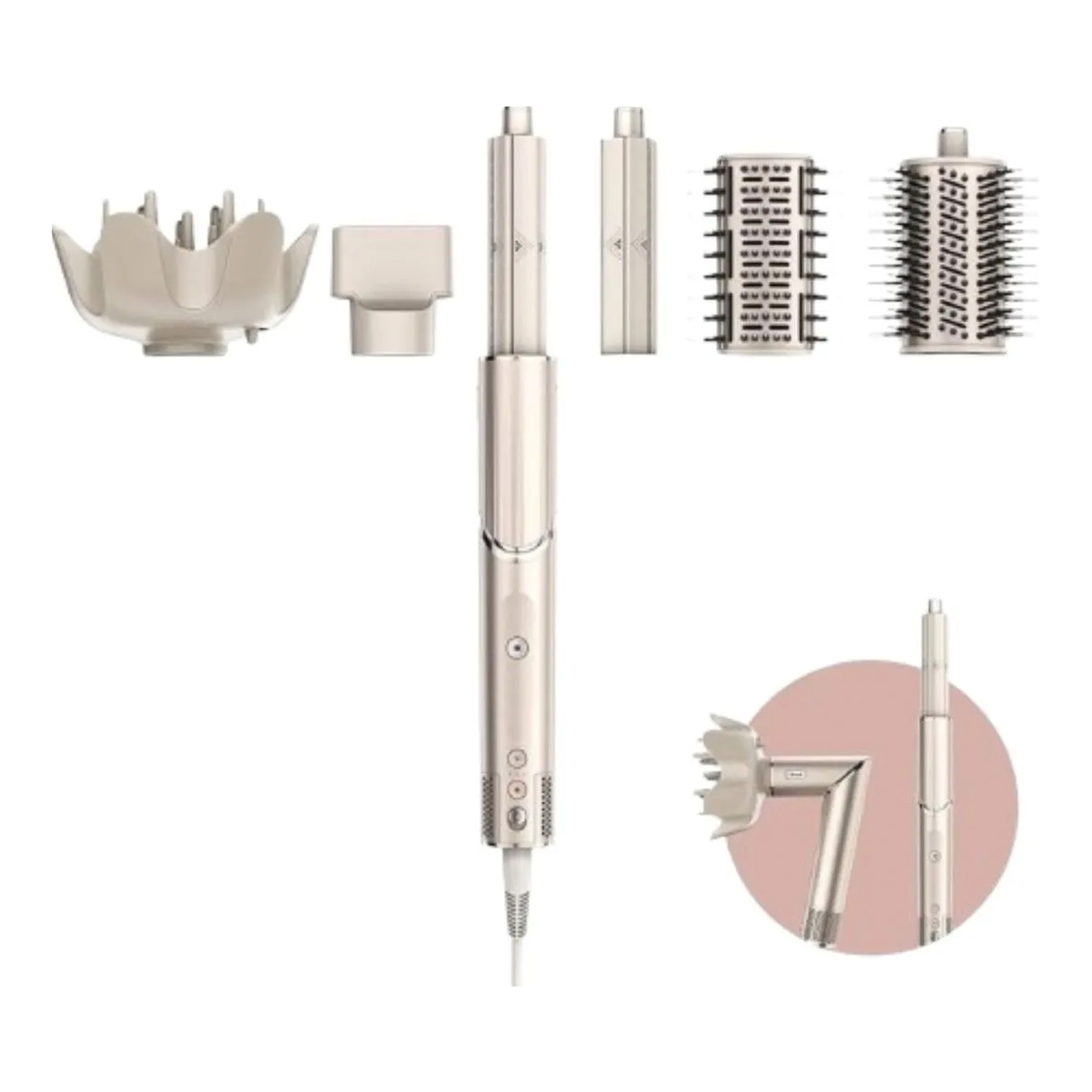 شارك جهاز تصفيف وتجفيف الشعر  باللون الحجري