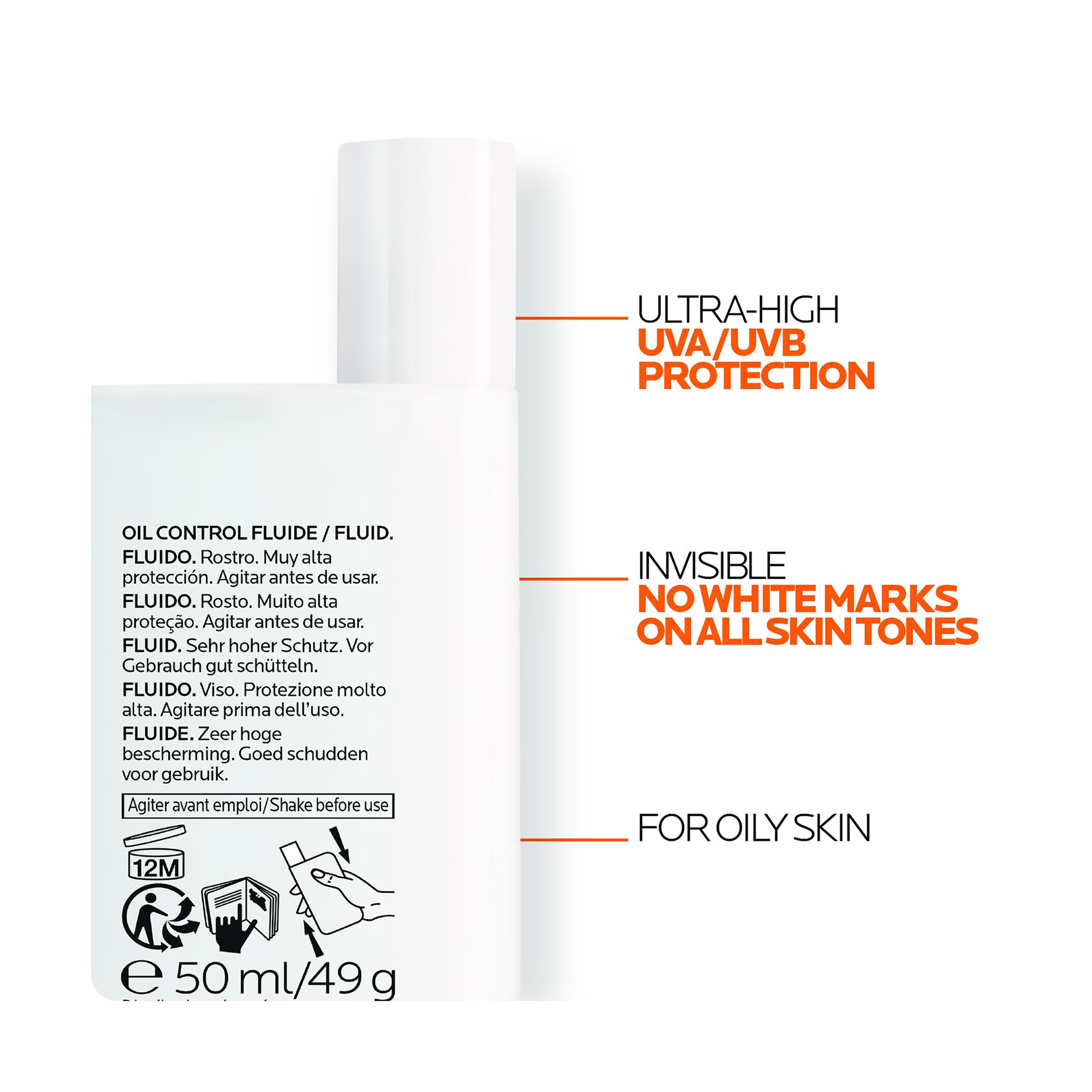 لاروش بوزيه واقي شمس أنتيليوس UVMune 400 إنفيزبل فلويد بعامل حماية 50+ للبشرة الدهنية والمعرضة لحب الشباب