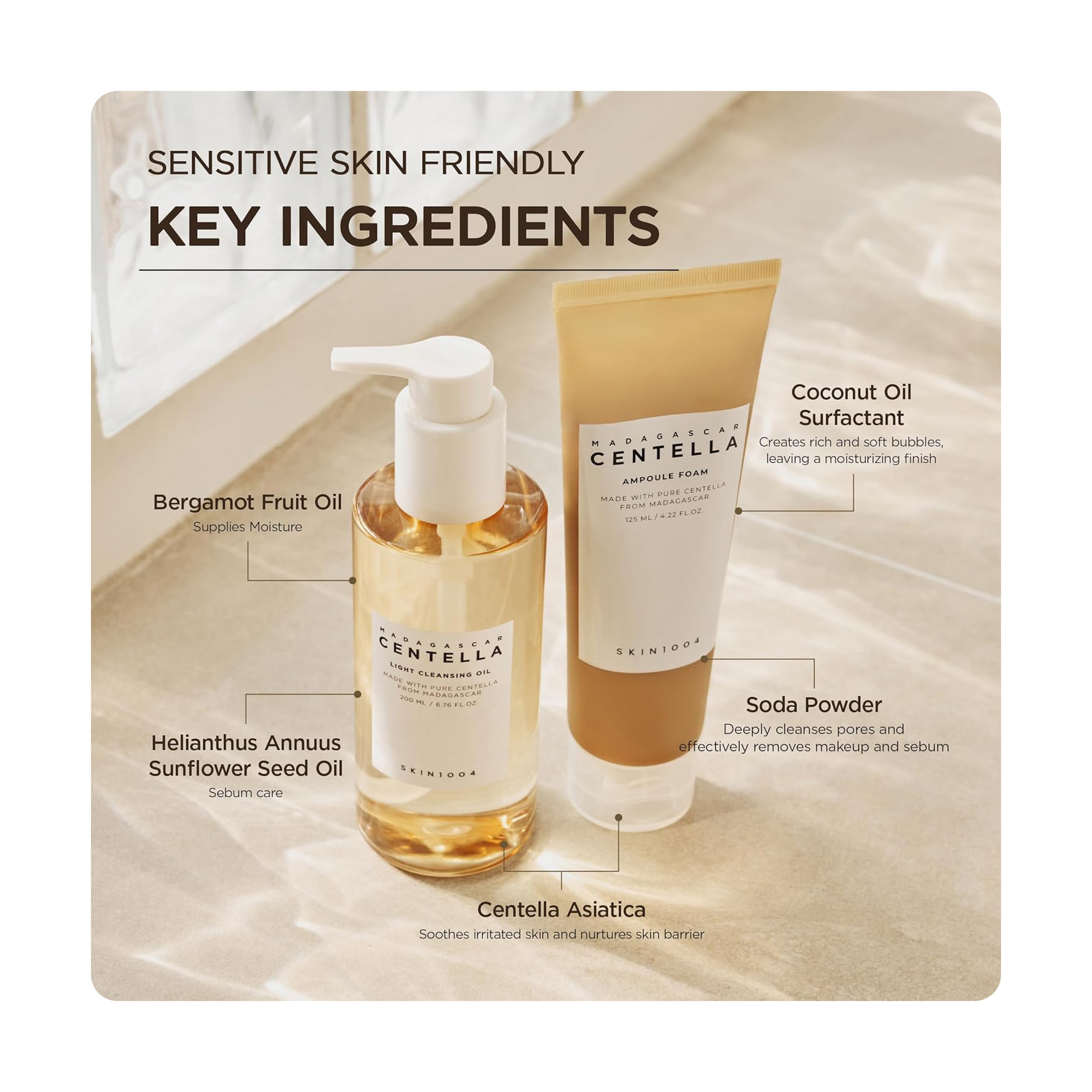 SKIN 1004  Madagascar Centella Double Cleansing Duo Set