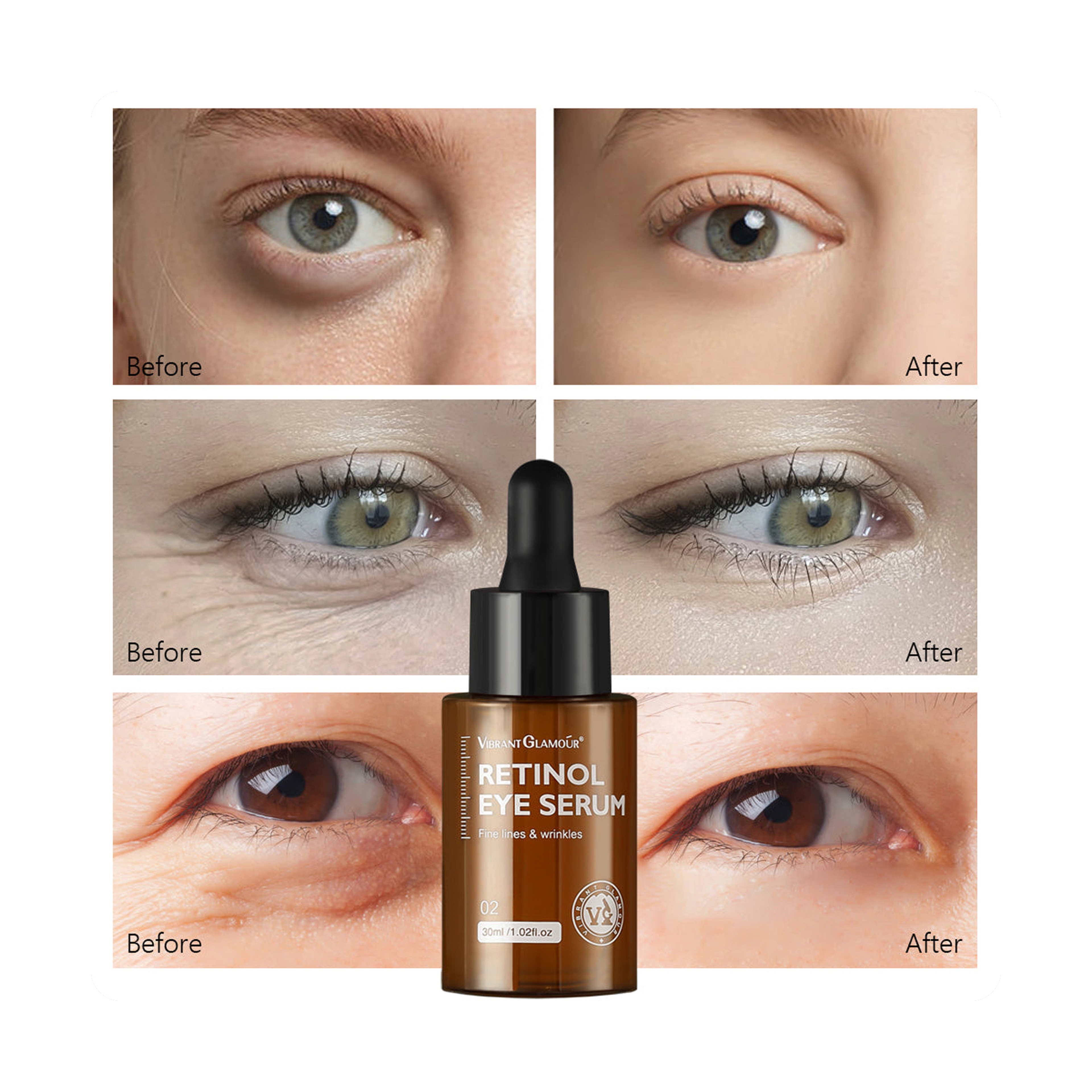 Vibrant Glamour Retinol Eye Serum for Firming, Moisturizing, and Anti-Aging 30 ml